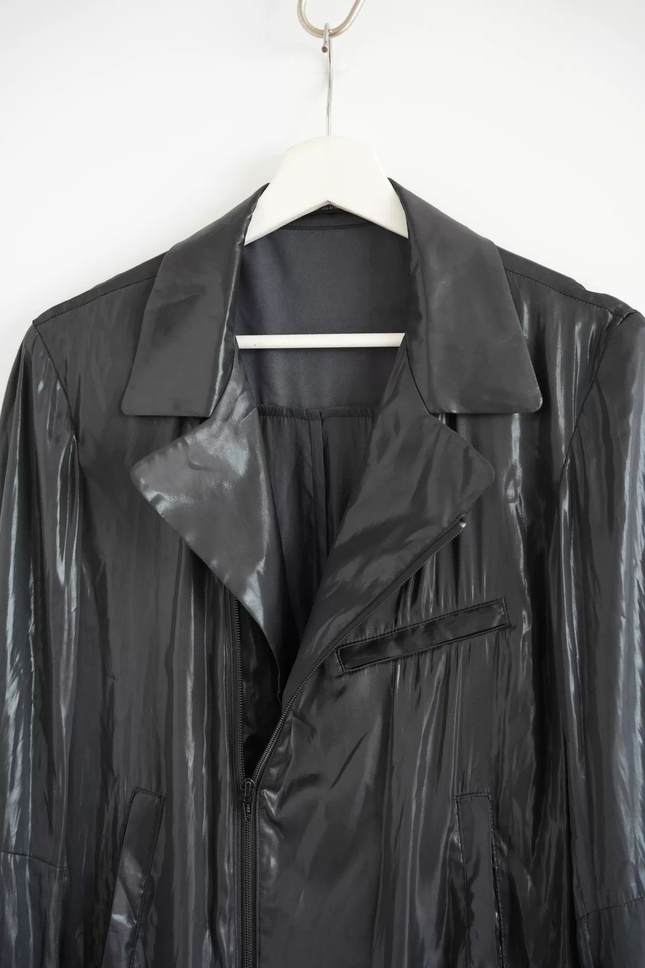 Yohji Yamamoto Yohji Yamamoto Black Lightweight Moto Coat Size US S / EU 44-46 / 1 - 4 Thumbnail