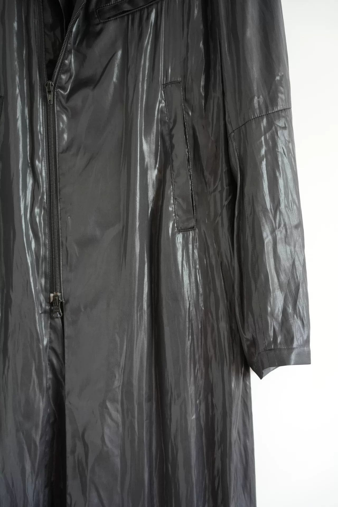 Yohji Yamamoto Yohji Yamamoto Black Lightweight Moto Coat Size US S / EU 44-46 / 1 - 6 Thumbnail