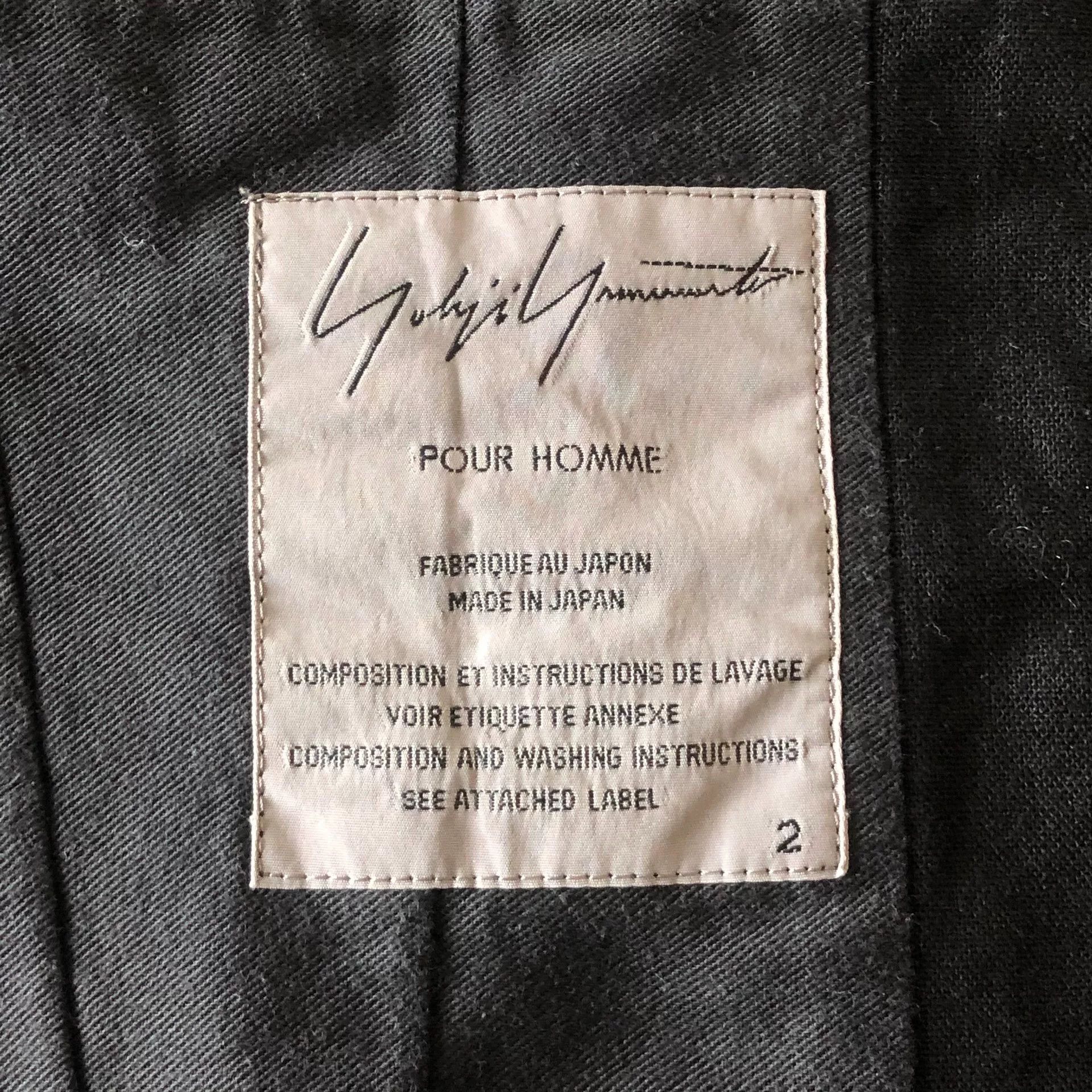 Yohji Yamamoto Yohji Yamamoto Black Suit Jacket for Men Size US S / EU 44-46 / 1 - 7 Thumbnail