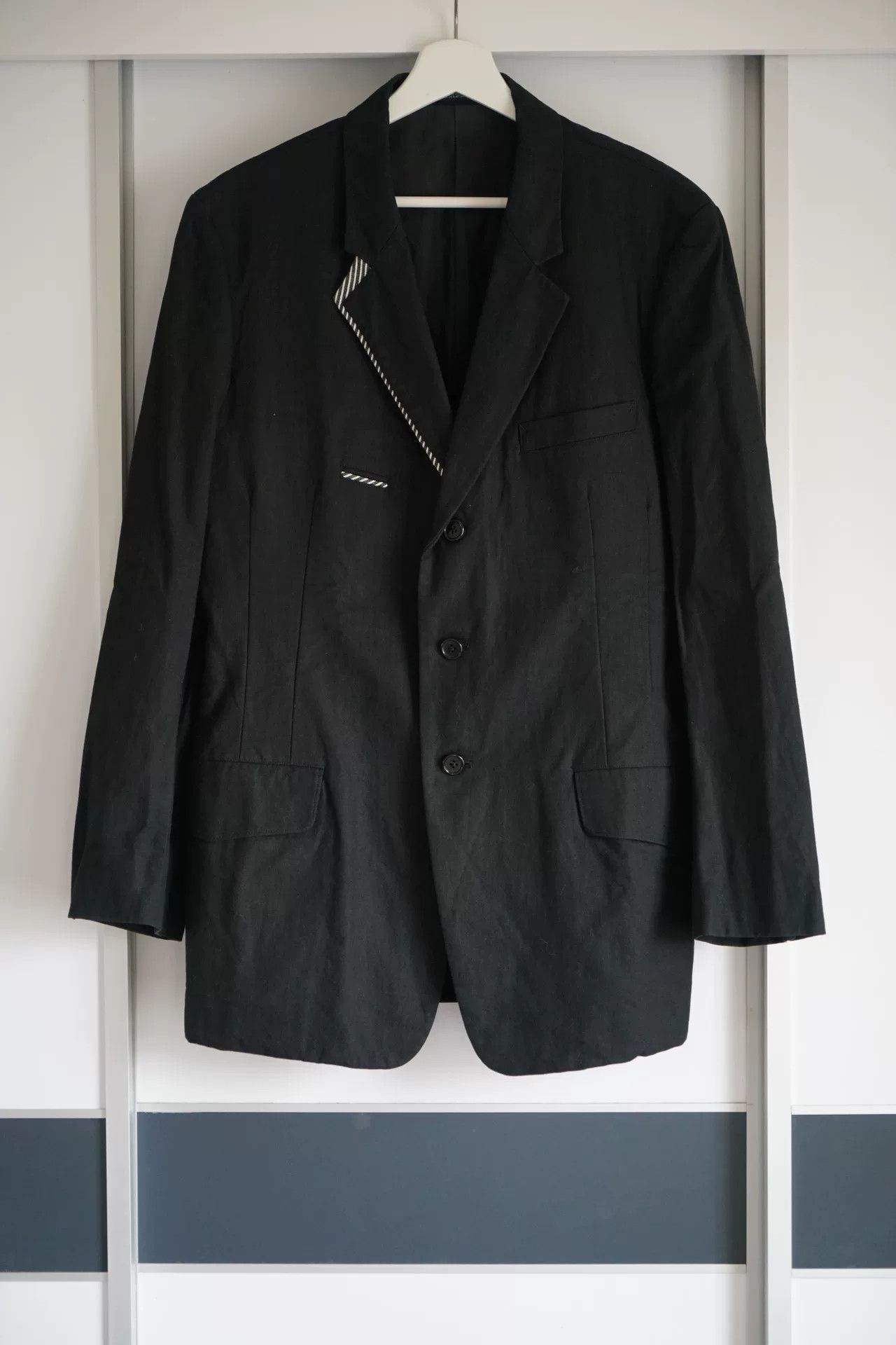 Yohji Yamamoto Yohji Yamamoto Black Suit Jacket for Men Size US S / EU 44-46 / 1 - 2 Thumbnail