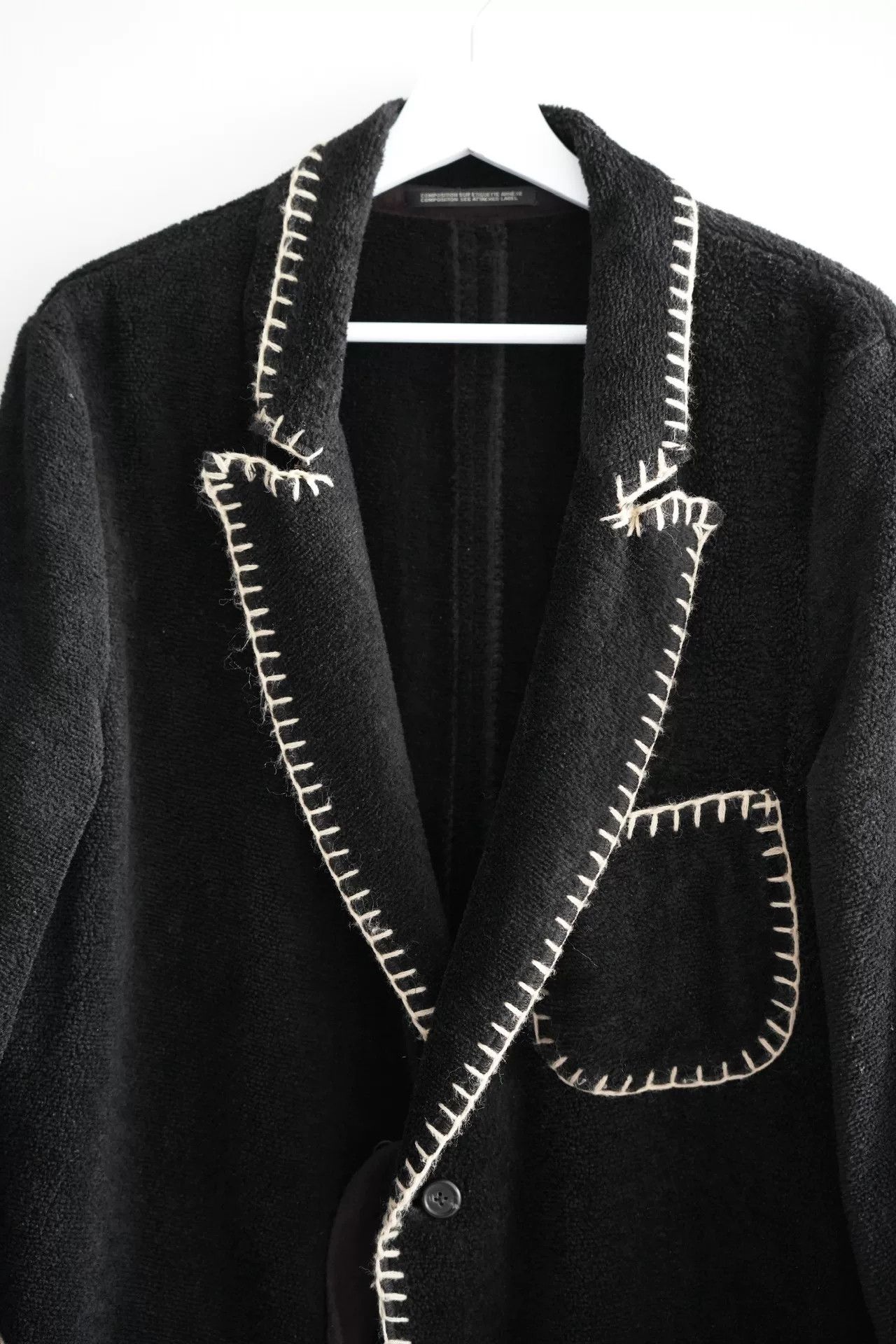 Yohji Yamamoto Yohji Yamamoto Black Wool Blazer Jacket Size US M / EU 48-50 / 2 - 3 Thumbnail