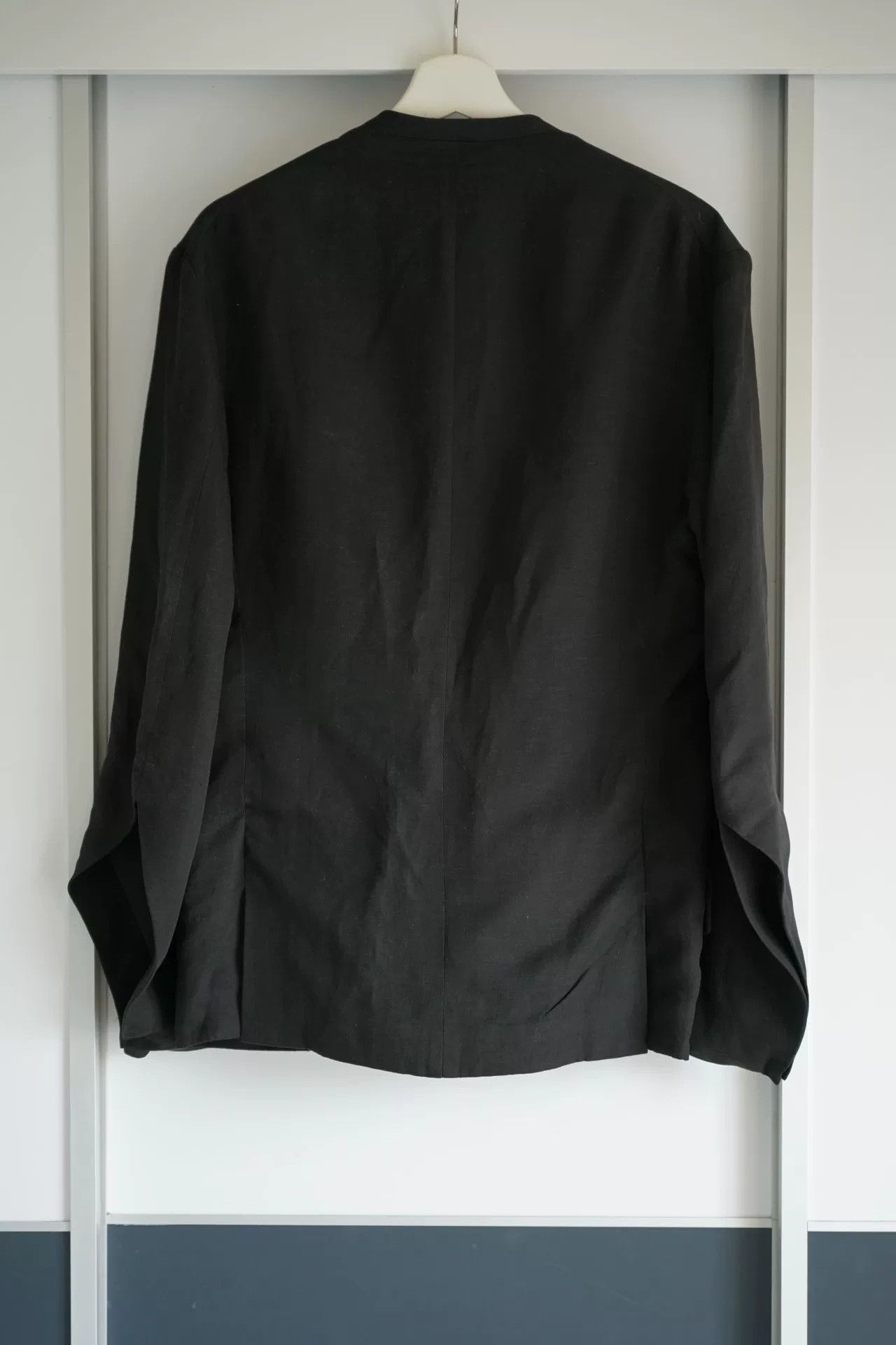 Yohji Yamamoto Yohji Yamamoto Black Uncollared Jacket Size US M / EU 48-50 / 2 - 2 Thumbnail