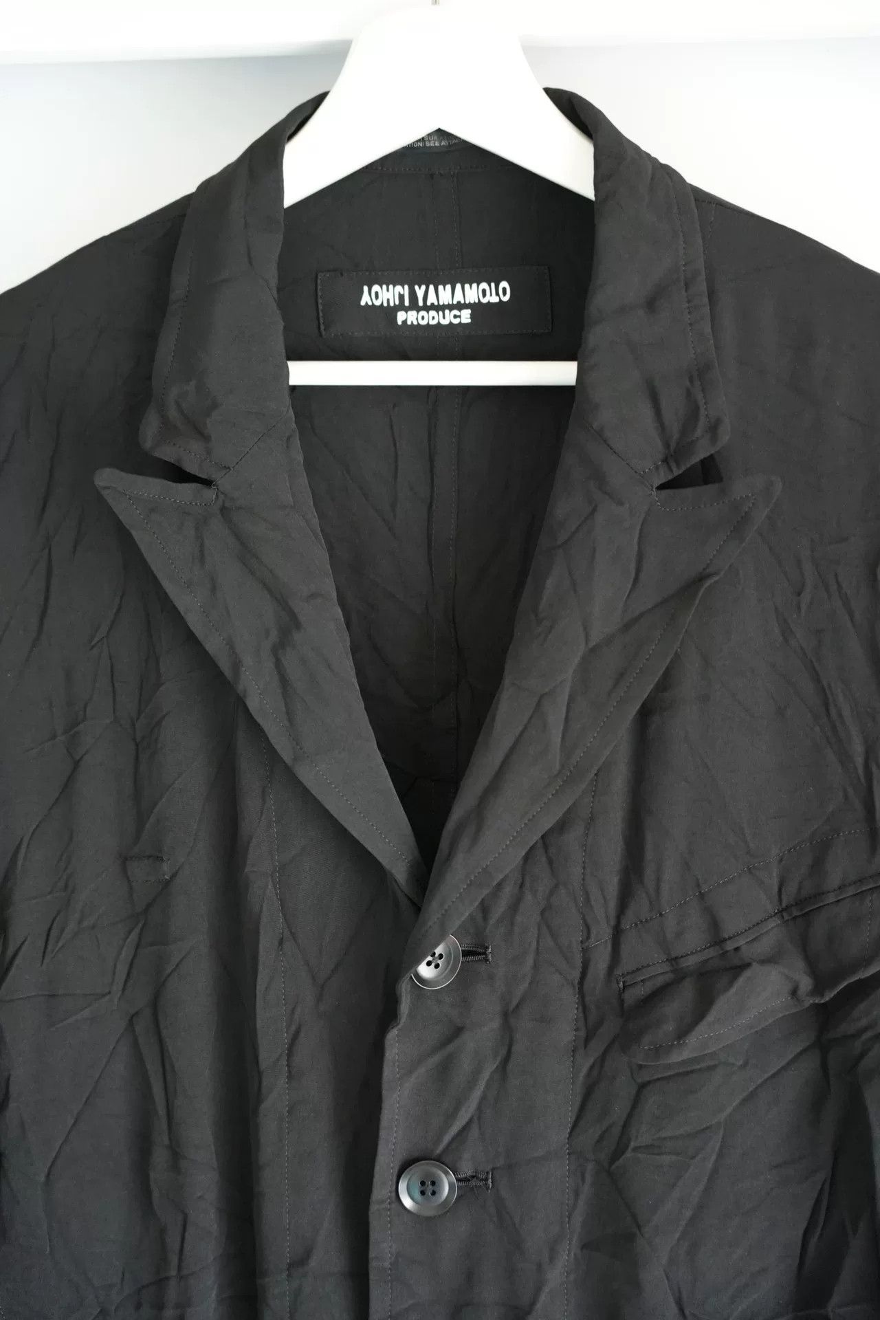 Yohji Yamamoto Yohji Yamamoto Black Wrinkled Overcoat Size US M / EU 48-50 / 2 - 3 Thumbnail