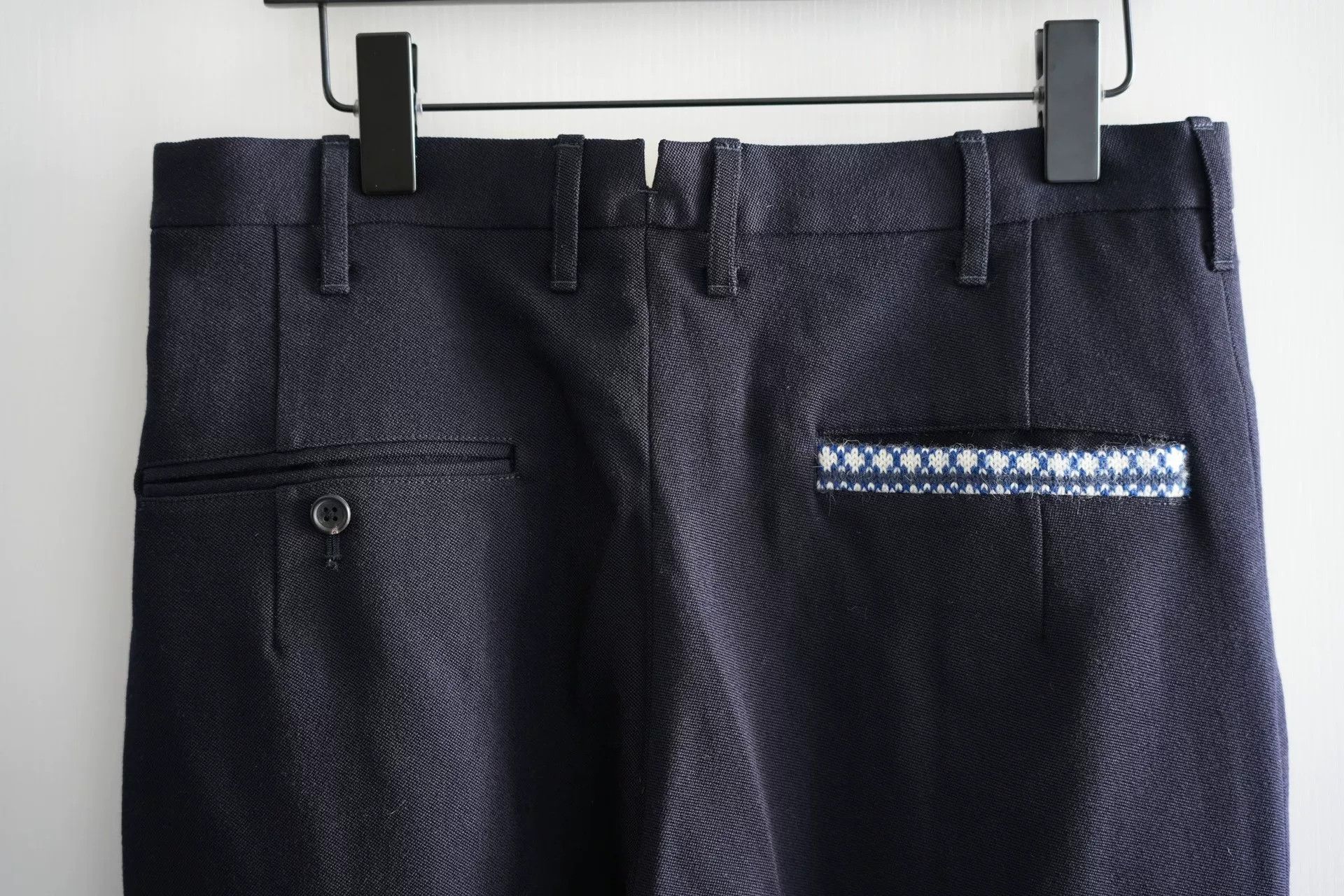 Yohji Yamamoto Yohji Yamamoto Blue and White Pants Size US 31 - 5 Thumbnail