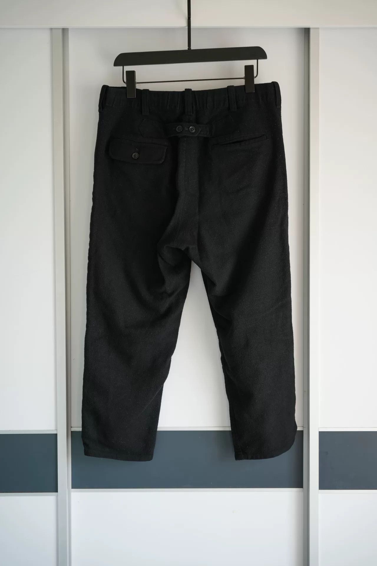 Yohji Yamamoto Yohji Yamamoto Black Wool Trousers Size US 31 - 2 Thumbnail