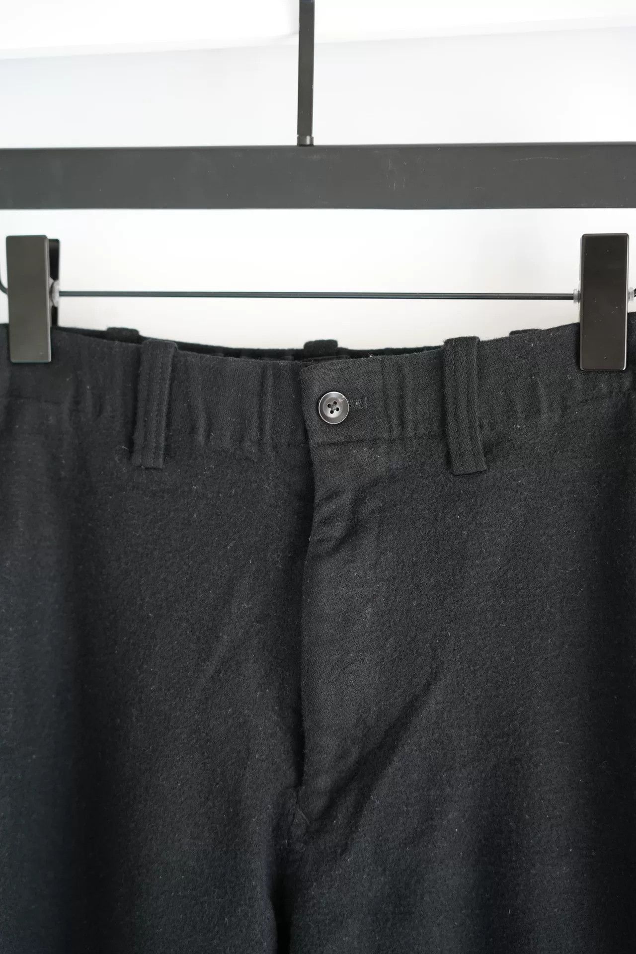 Yohji Yamamoto Yohji Yamamoto Black Wool Trousers Size US 31 - 3 Thumbnail
