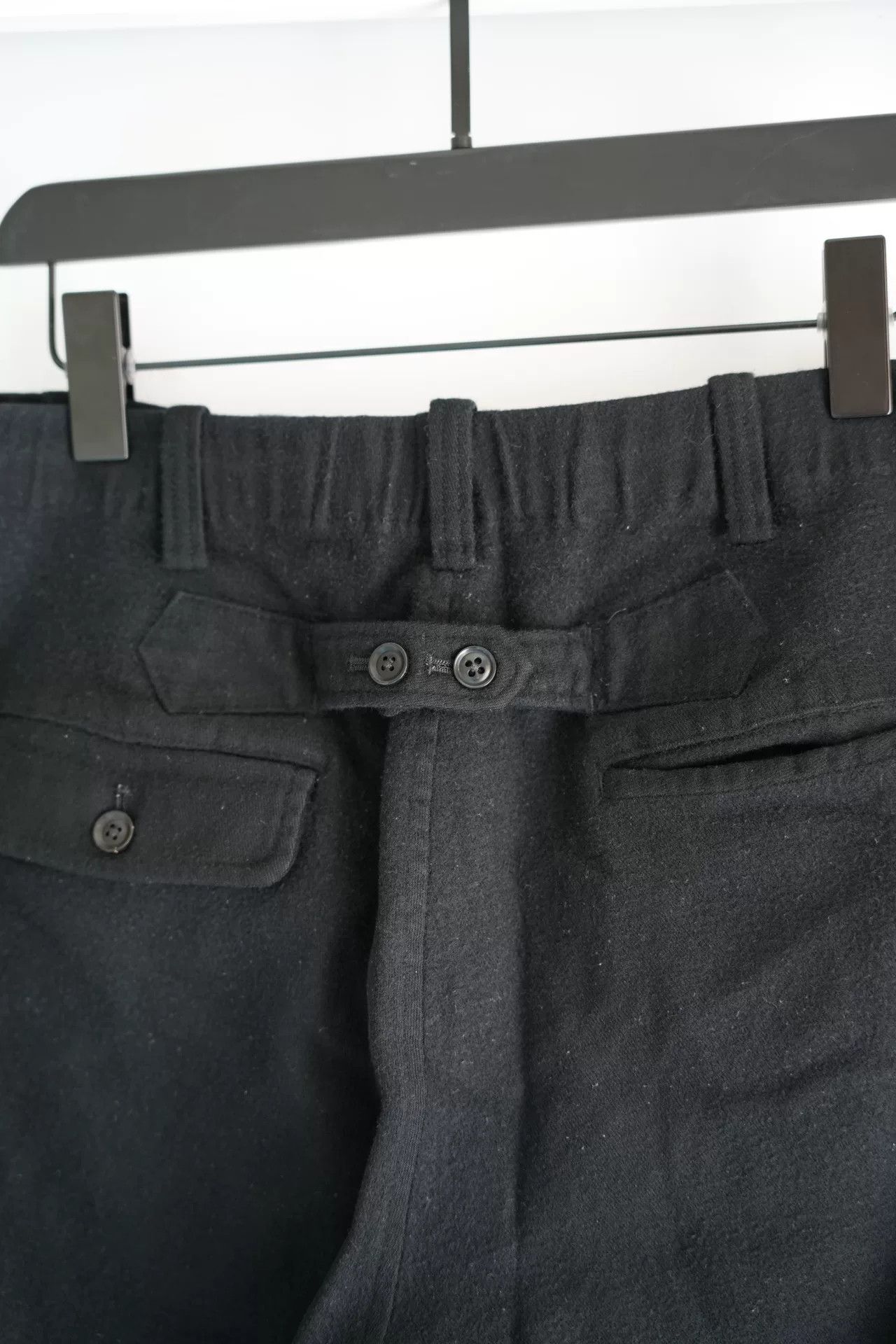 Yohji Yamamoto Yohji Yamamoto Black Wool Trousers Size US 31 - 4 Thumbnail