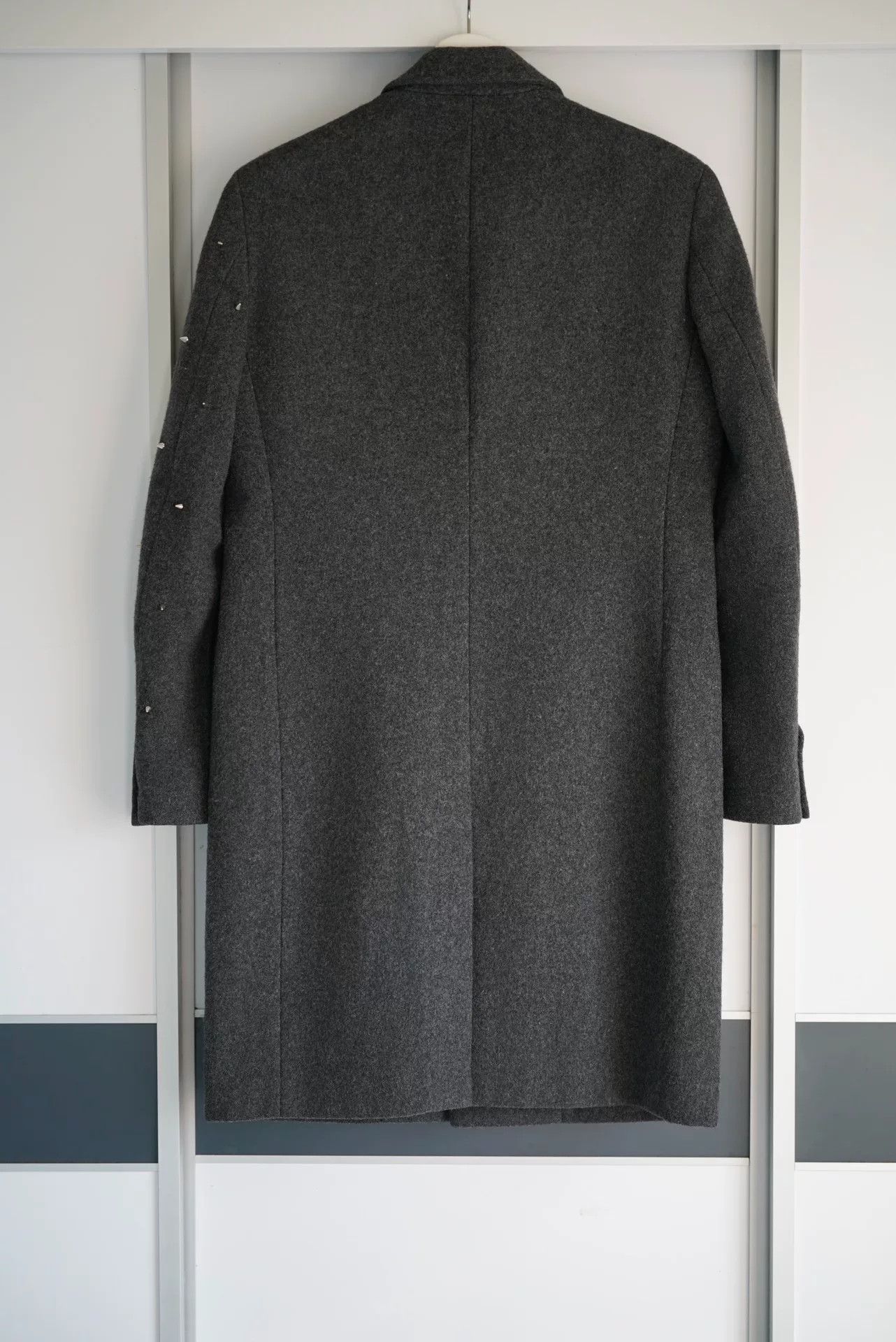 Sulvam gray wool coat with studs by Sulvam Size US S / EU 44-46 / 1 - 2 Thumbnail