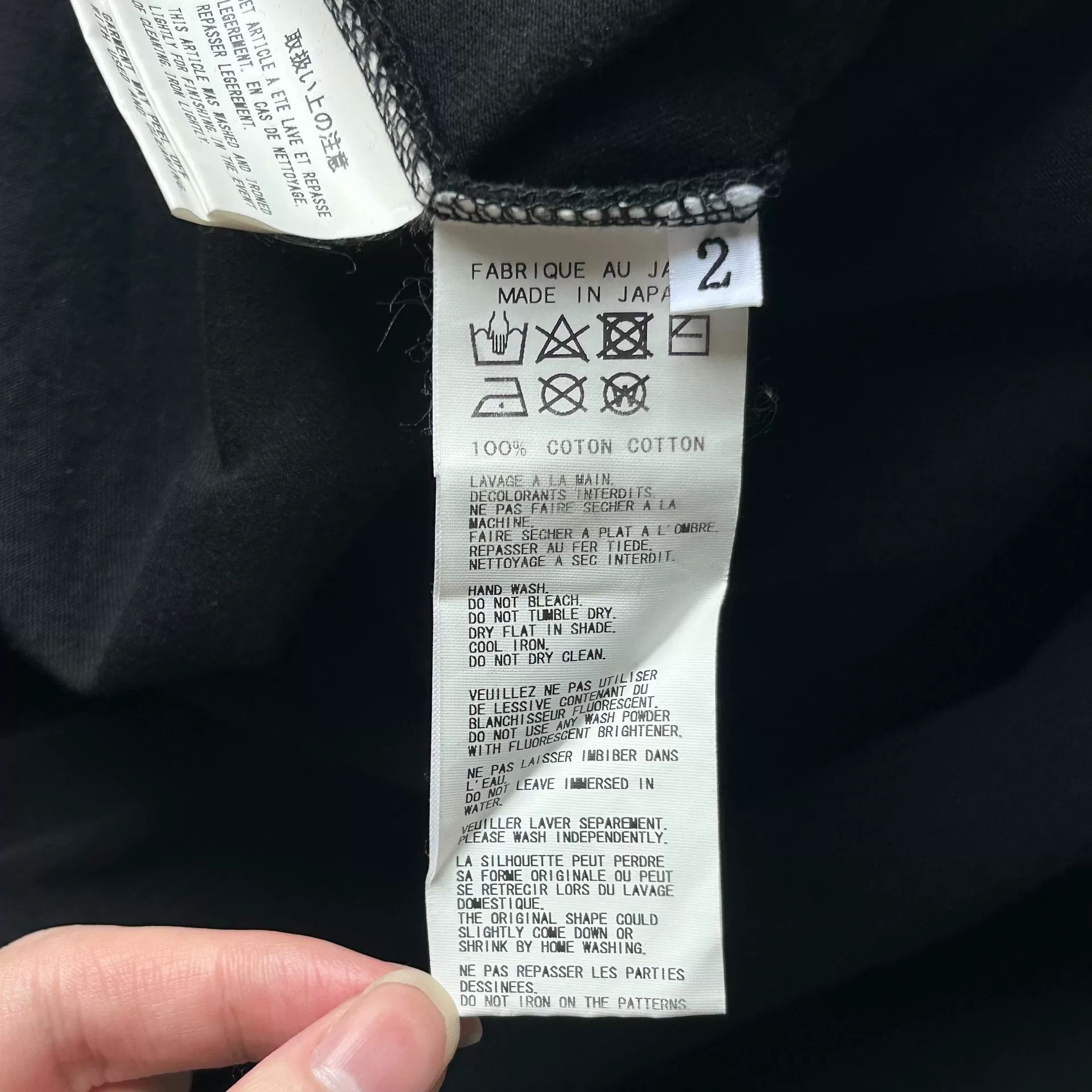 Yohji Yamamoto black long sleeve tee by yohji yamamoto Size US M / EU 48-50 / 2 - 7 Thumbnail