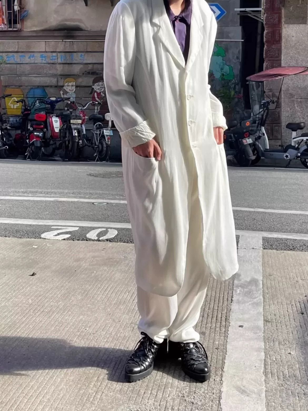 Yohji Yamamoto Yohji Yamamoto Silk Flared Pants Size US 31 - 5 Thumbnail