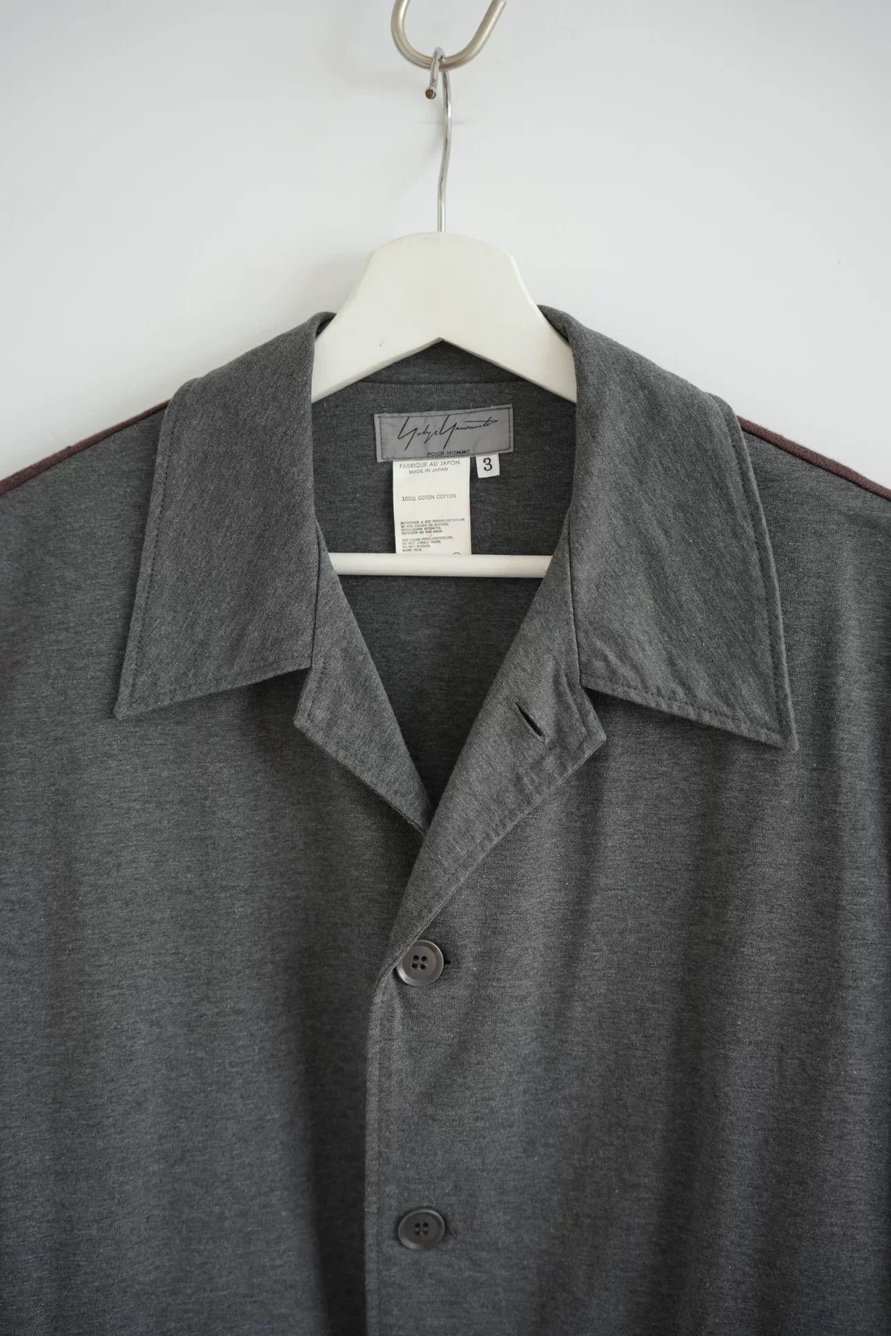 Yohji Yamamoto gray and brown patchwork shirt Size US M / EU 48-50 / 2 - 3 Thumbnail