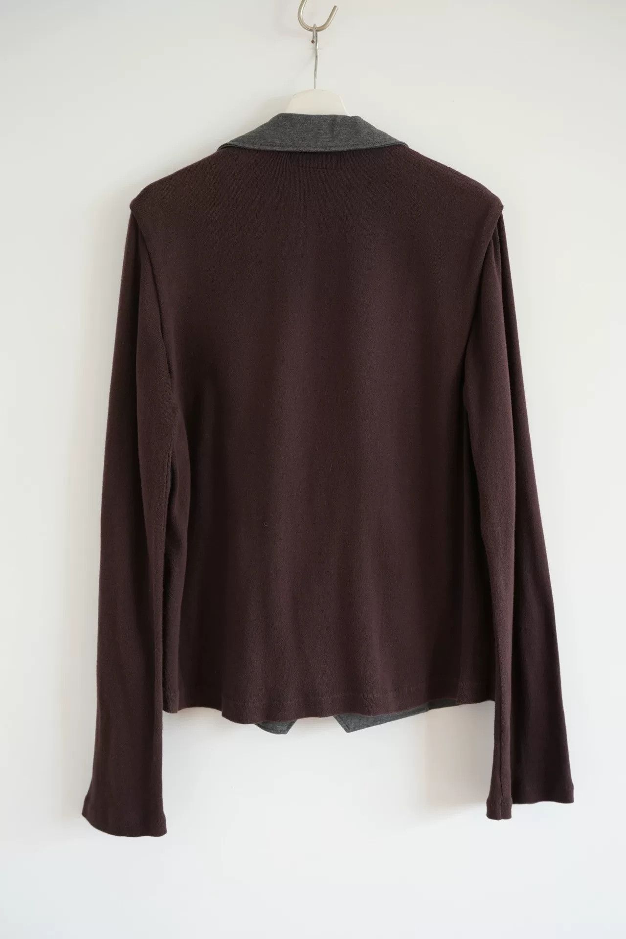Yohji Yamamoto gray and brown patchwork shirt Size US M / EU 48-50 / 2 - 2 Thumbnail
