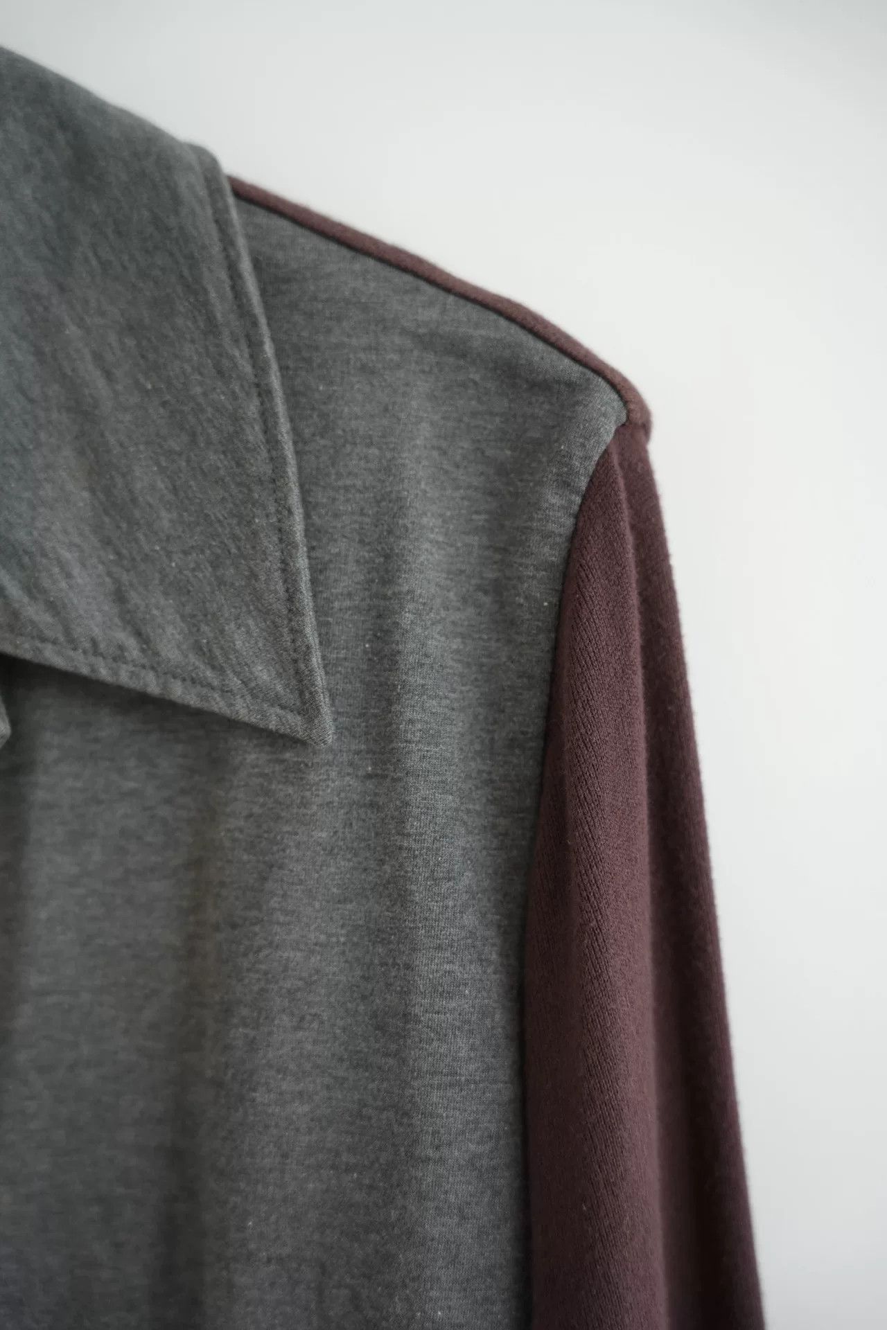 Yohji Yamamoto gray and brown patchwork shirt Size US M / EU 48-50 / 2 - 6 Thumbnail