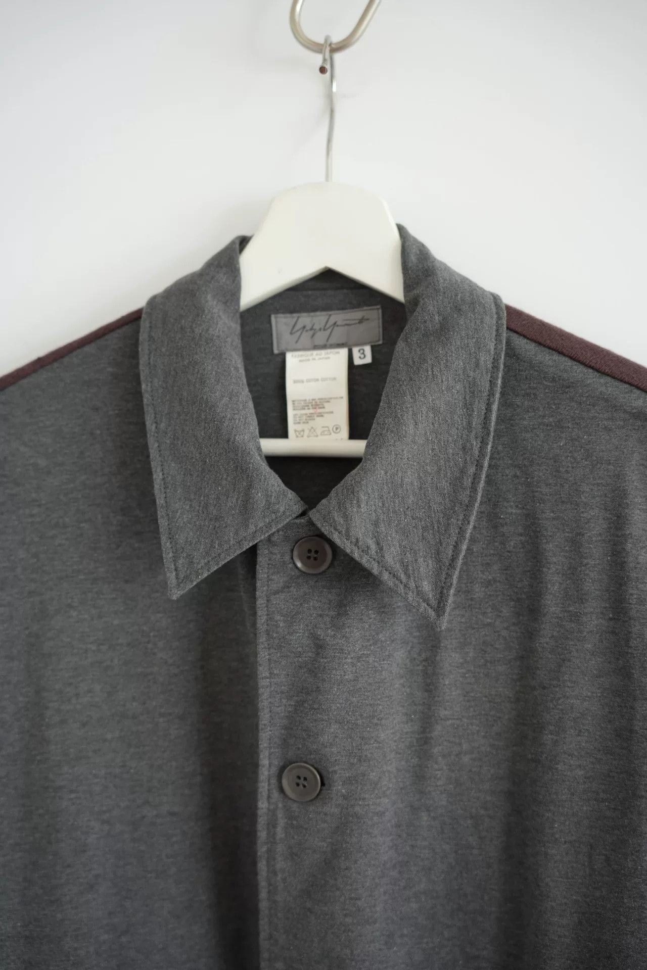 Yohji Yamamoto gray and brown patchwork shirt Size US M / EU 48-50 / 2 - 4 Thumbnail
