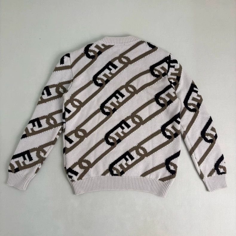Fendi FENDI Chain Pattern Unisex Sweater Size US XL / EU 56 / 4 - 2 Thumbnail