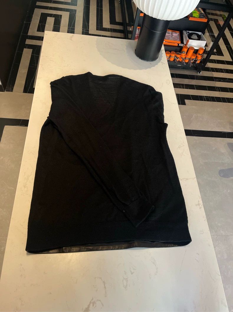 Prada Prada Leather Paneled Knit Top Size US XL / EU 56 / 4 - 3 Thumbnail