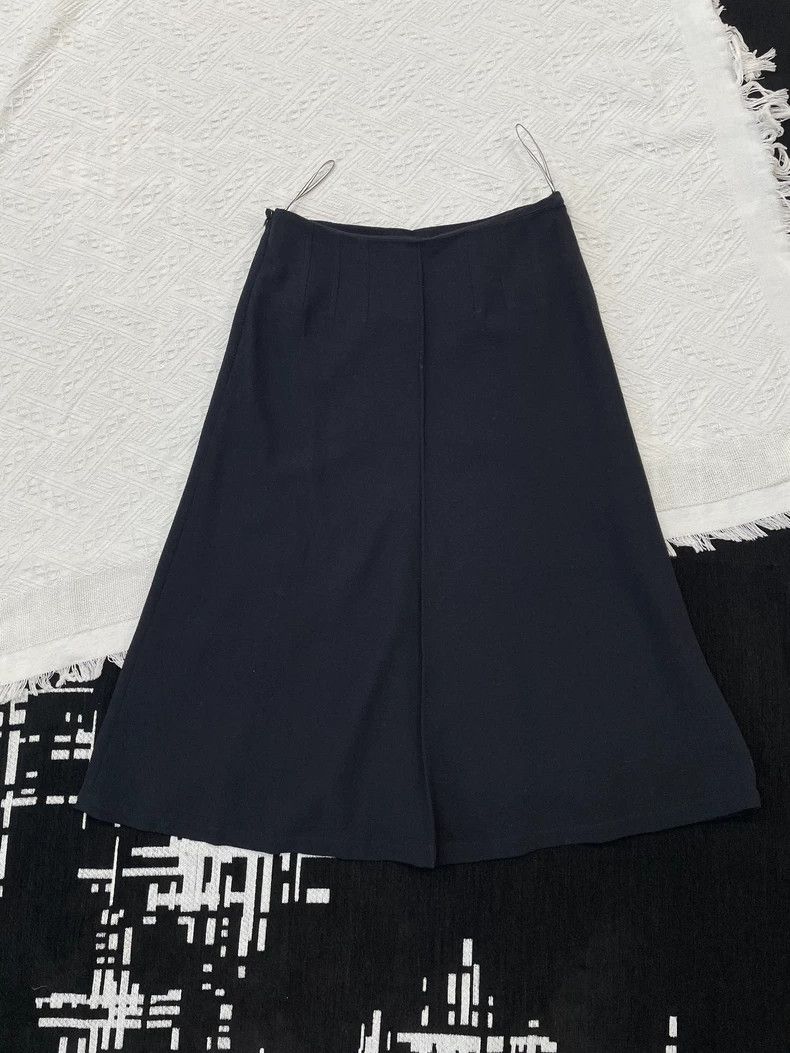 Hermes Hermes Black Wool Knee-Length Skirt Size US 38 / EU 54 - 2 Thumbnail