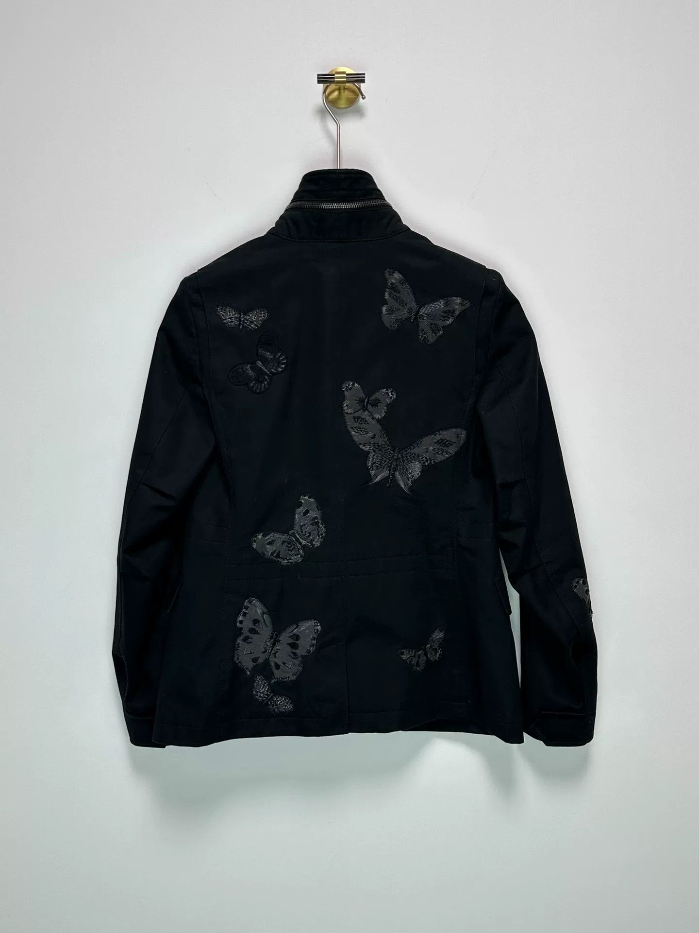 Valentino Valentino Black Embroidered Butterfly Jacket Size US M / EU 48-50 / 2 - 2 Thumbnail
