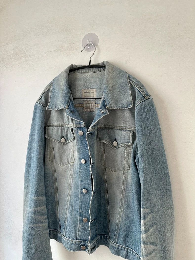 Helmut Lang Helmut Lang Vintage Broken Denim Jacket Size US XL / EU 56 / 4 - 2 Thumbnail