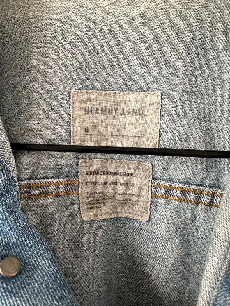Helmut Lang Helmut Lang Vintage Broken Denim Jacket Size US XL / EU 56 / 4 - 5 Thumbnail