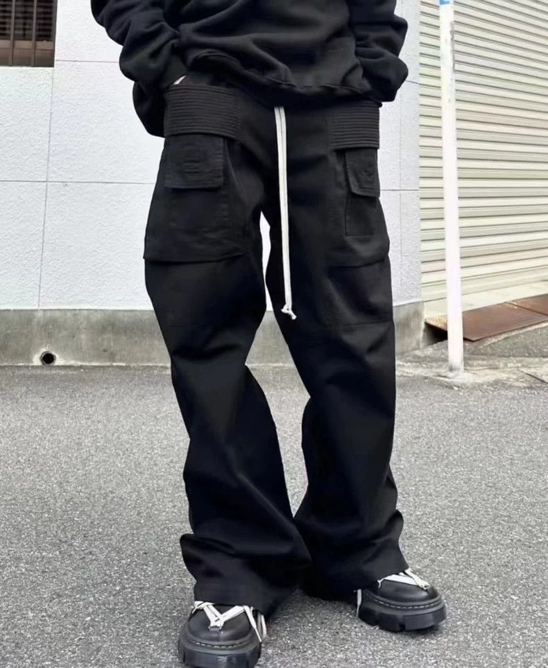 Rick Owens Drkshdw Rick Owens DRKSHDW Wide-Leg Cargo Pants Size US 29 - 7 Thumbnail