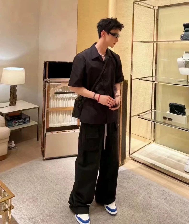 Rick Owens Drkshdw Rick Owens DRKSHDW Wide-Leg Cargo Pants Size US 29 - 8 Thumbnail