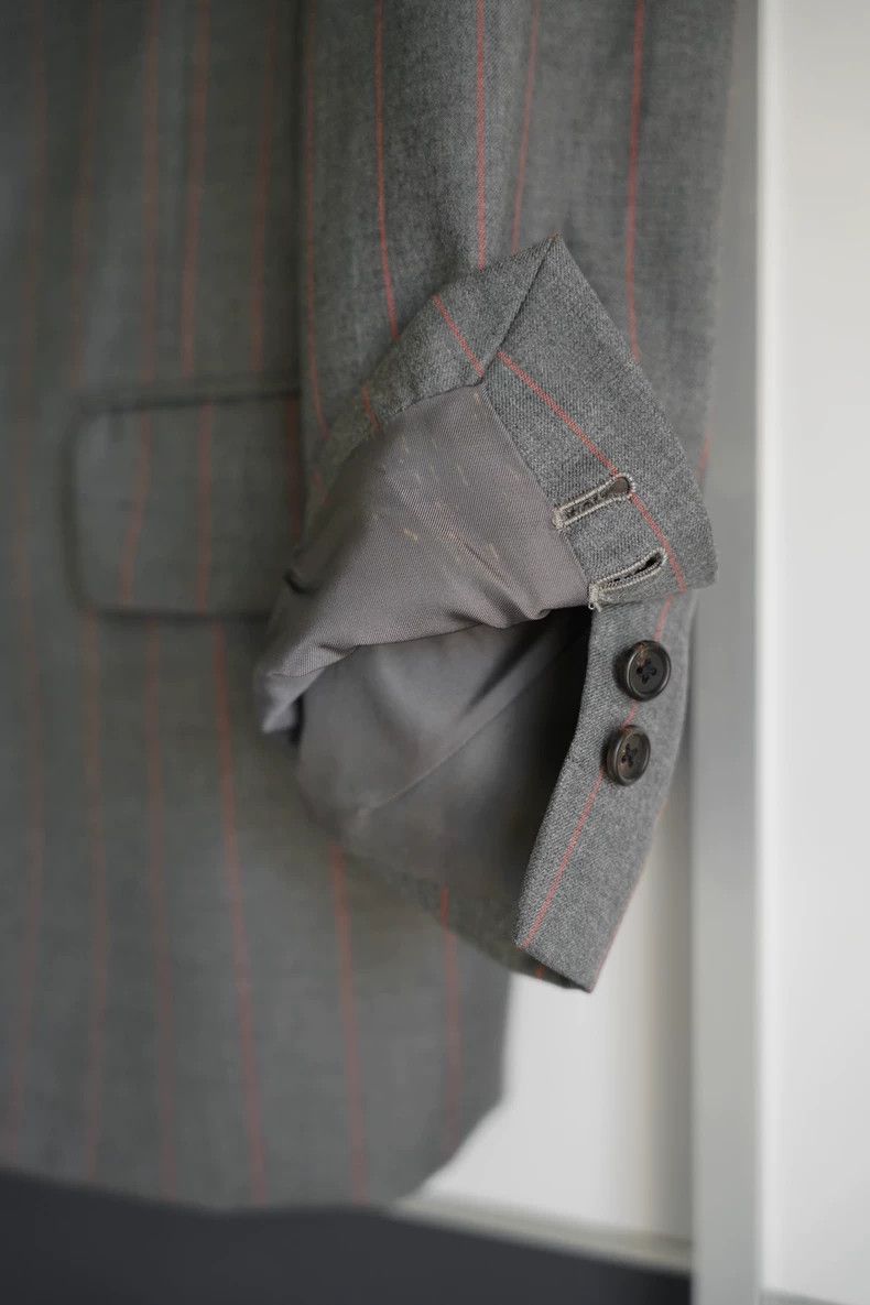 Yohji Yamamoto Yohji Yamamoto Grey Stripe Blazer Size US S / EU 44-46 / 1 - 4 Thumbnail