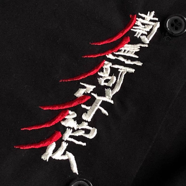 Yohji Yamamoto Yohji Yamamoto Embroidered Long Sleeve Shirt Size US L / EU 52-54 / 3 - 2 Thumbnail