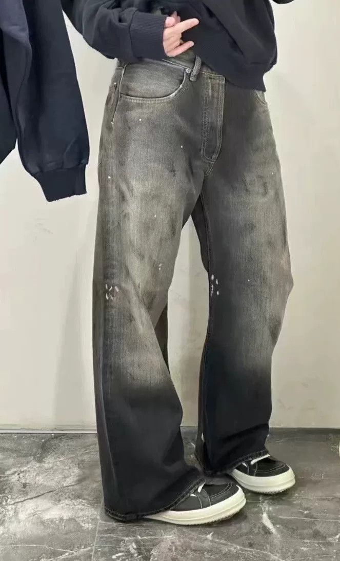 Acne Studios Acne Studios Black Graffiti Wide-Leg Jeans Size US 32 / EU 48 - 5 Thumbnail