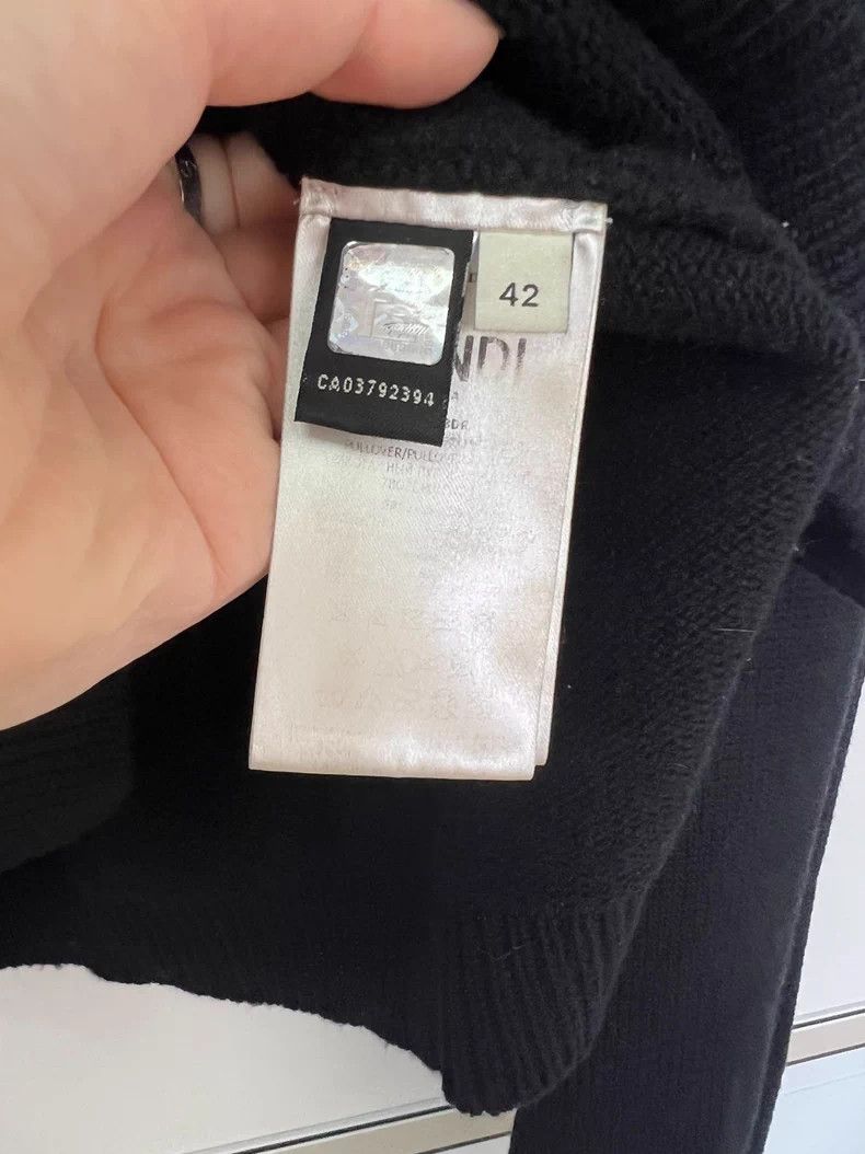Fendi Fendi Black Cashmere Sweater with Trim Size US M / EU 48-50 / 2 - 8 Thumbnail