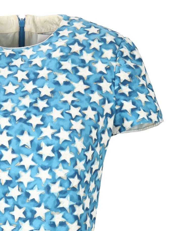 Valentino Valentino Blue Star Print Dress Size 38 Size US 38 / EU 54 - 4 Thumbnail