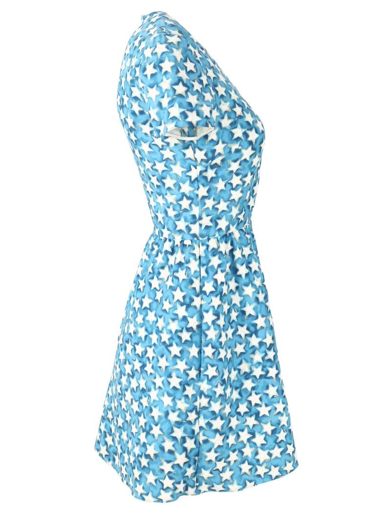 Valentino Valentino Blue Star Print Dress Size 38 Size US 38 / EU 54 - 3 Thumbnail