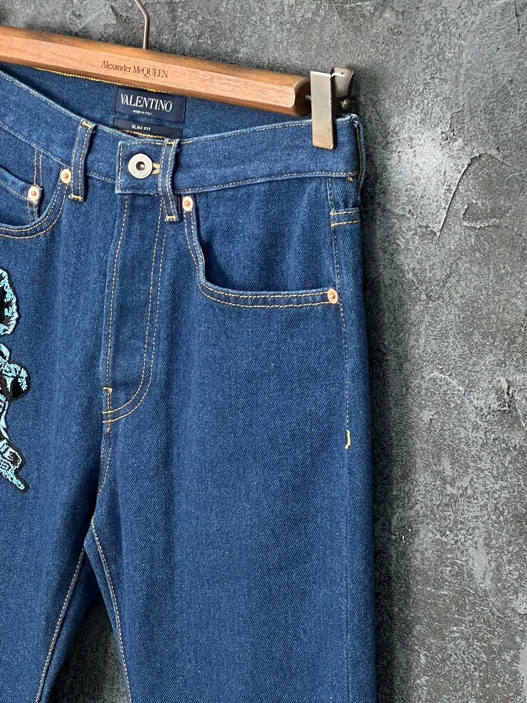 Valentino Valentino Blue Embroidered Denim Jeans Size US 28 / EU 44 - 5 Thumbnail