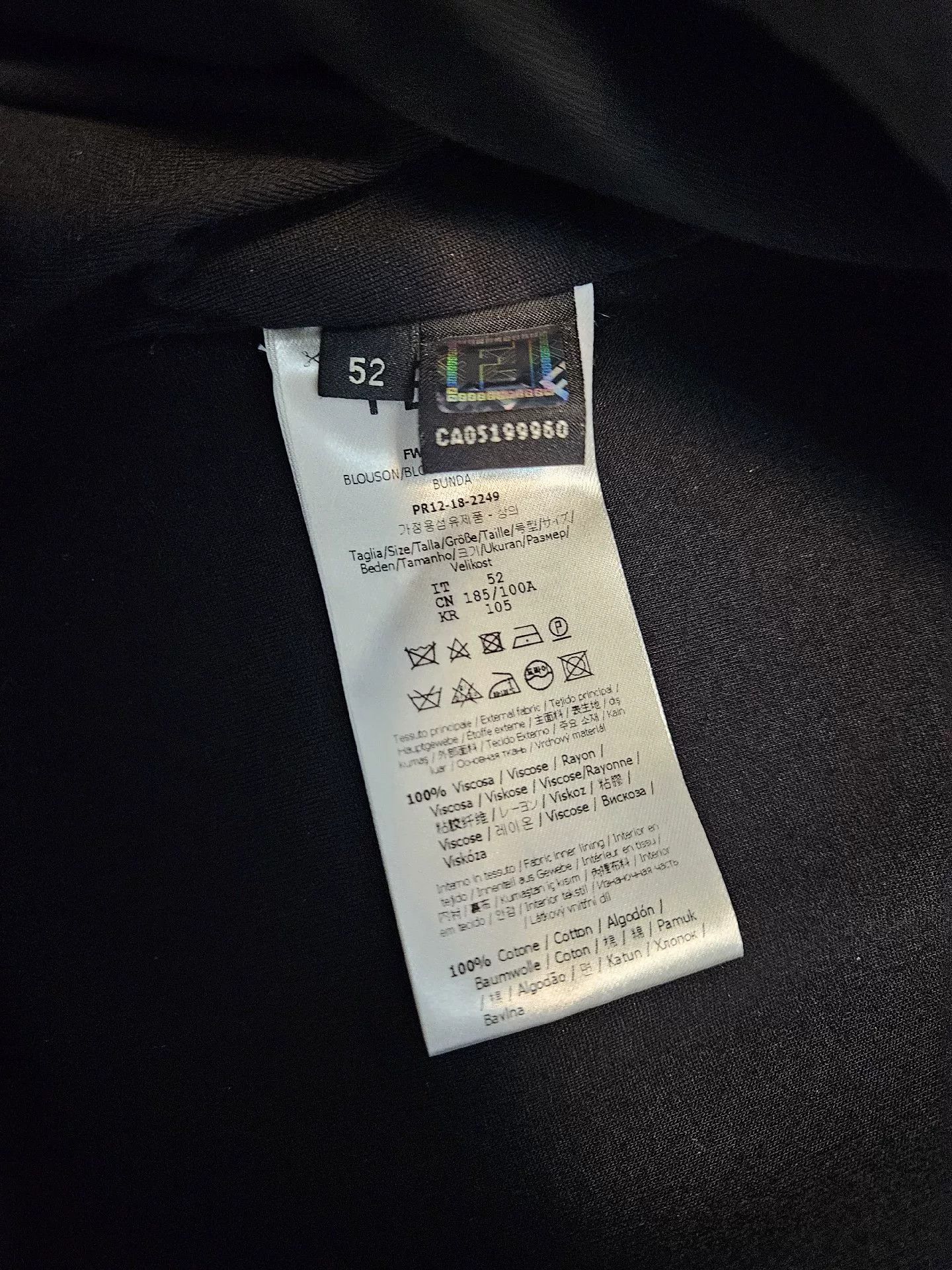Fendi fendi black jacket with leather details Size US M / EU 48-50 / 2 - 6 Thumbnail