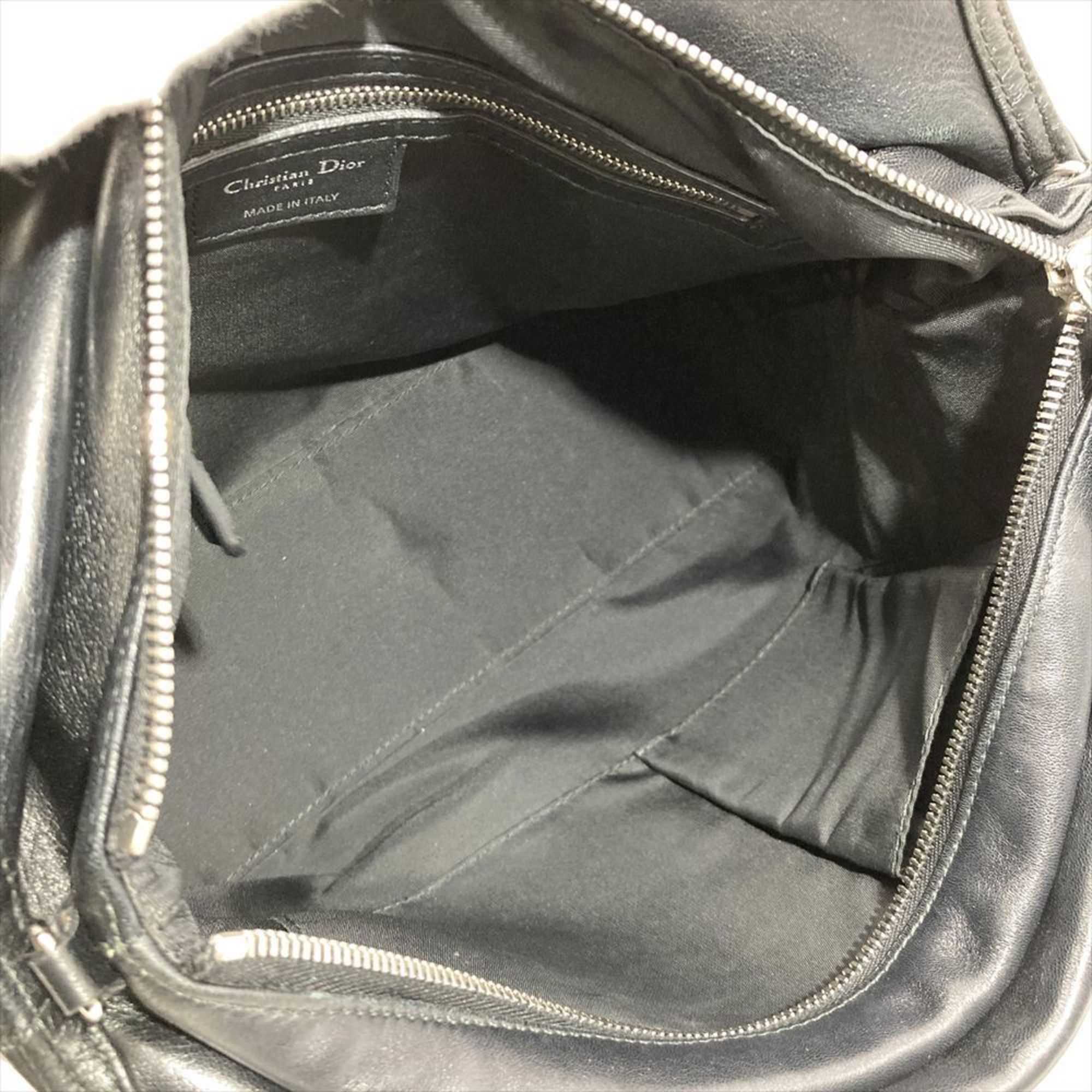 Dior Christian Dior Dior Lady Cannage Handbag Leather Black Women's Size ONE SIZE - 7 Thumbnail