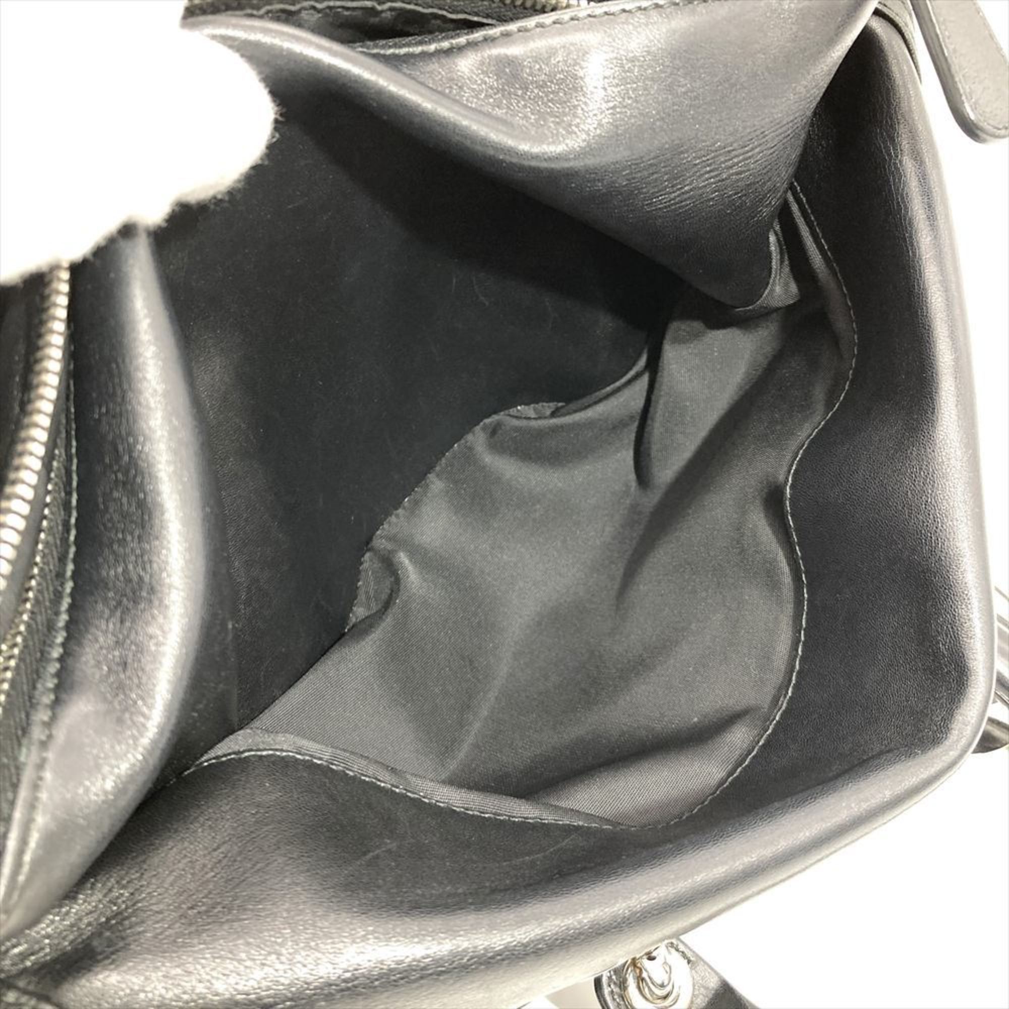 Dior Christian Dior Dior Lady Cannage Handbag Leather Black Women's Size ONE SIZE - 9 Thumbnail