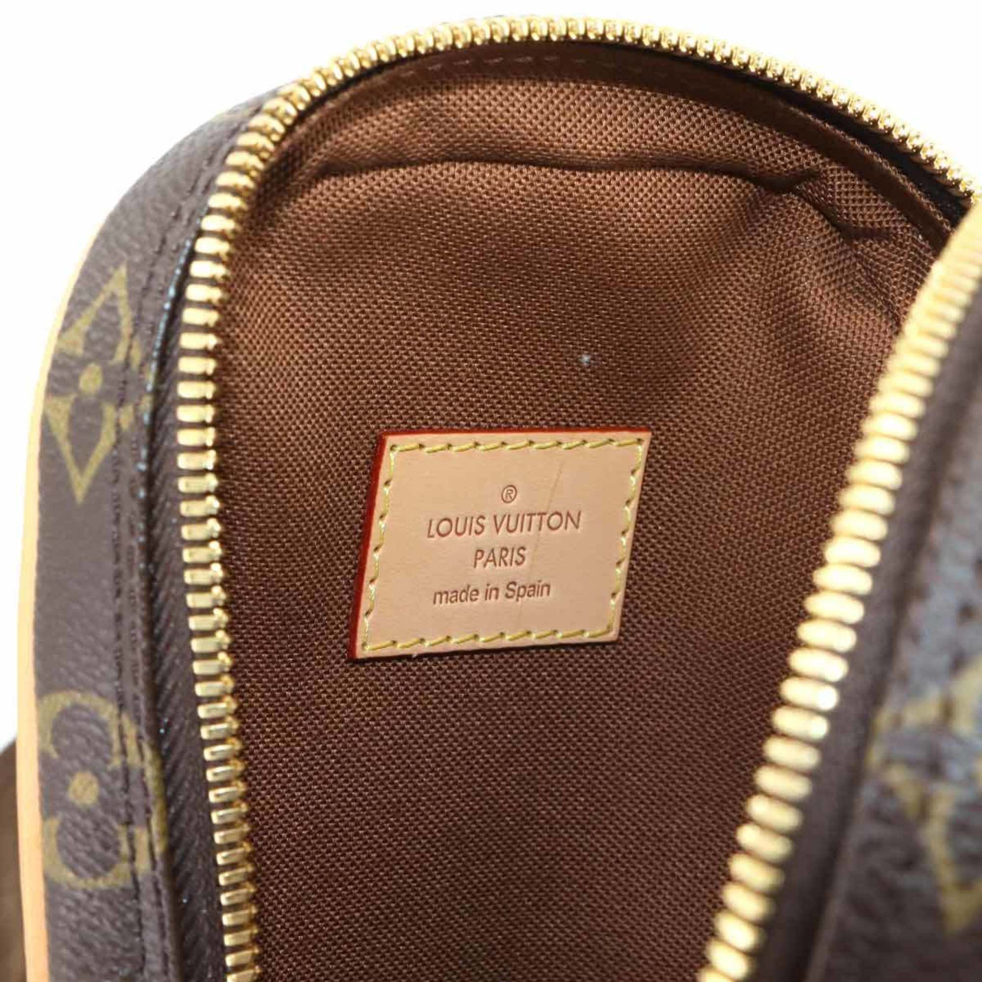 Louis Vuitton Monogram Pochette Gange Body Bag, Brown, M51870, Gold Hardware