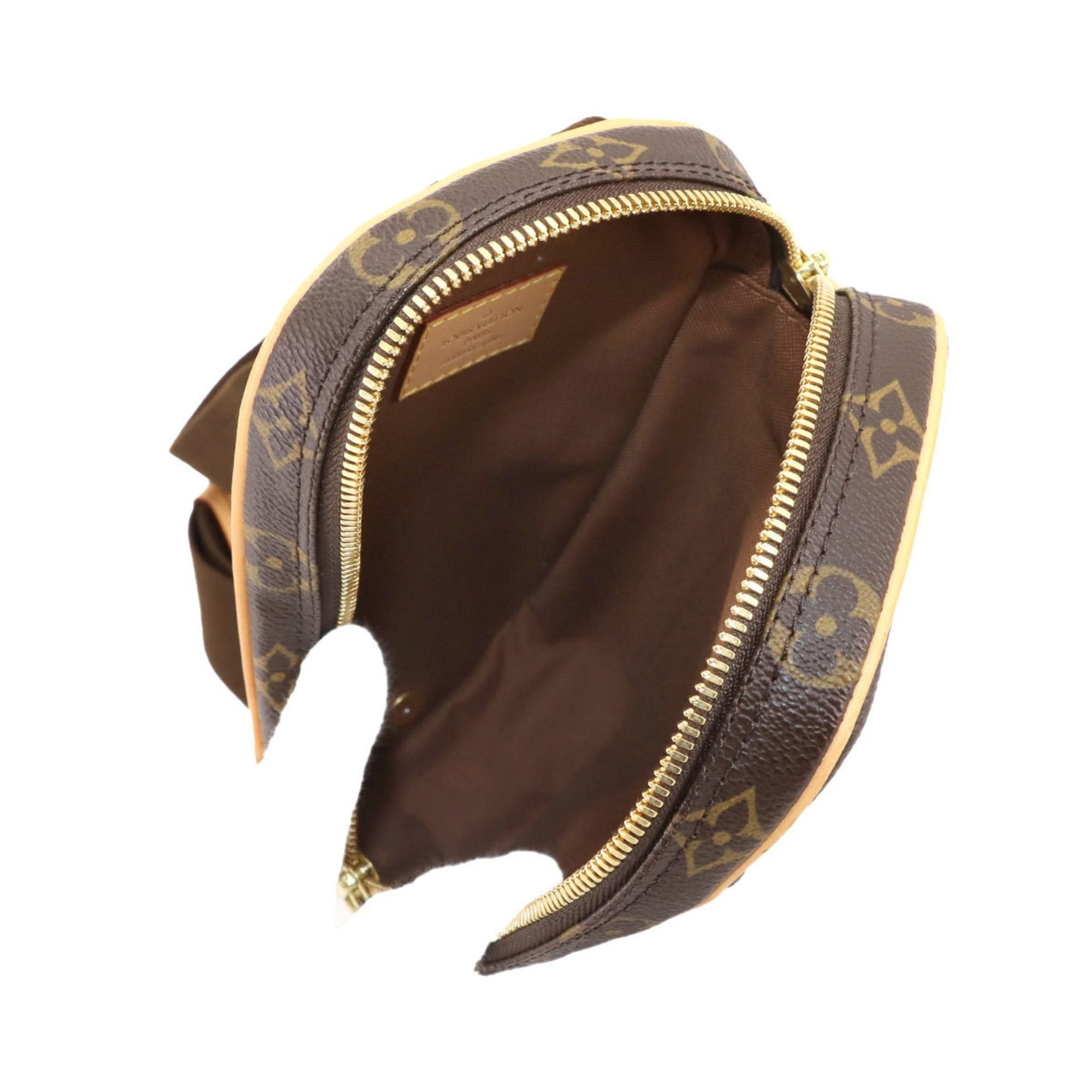 Louis Vuitton Monogram Pochette Gange Body Bag, Brown, M51870, Gold Hardware