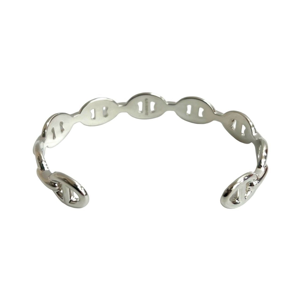Hermes Hermes Hermès Anchaine Silver Bracelet Metal Bangle DUTY FREE for USA Size ONE SIZE - 7 Thumbnail