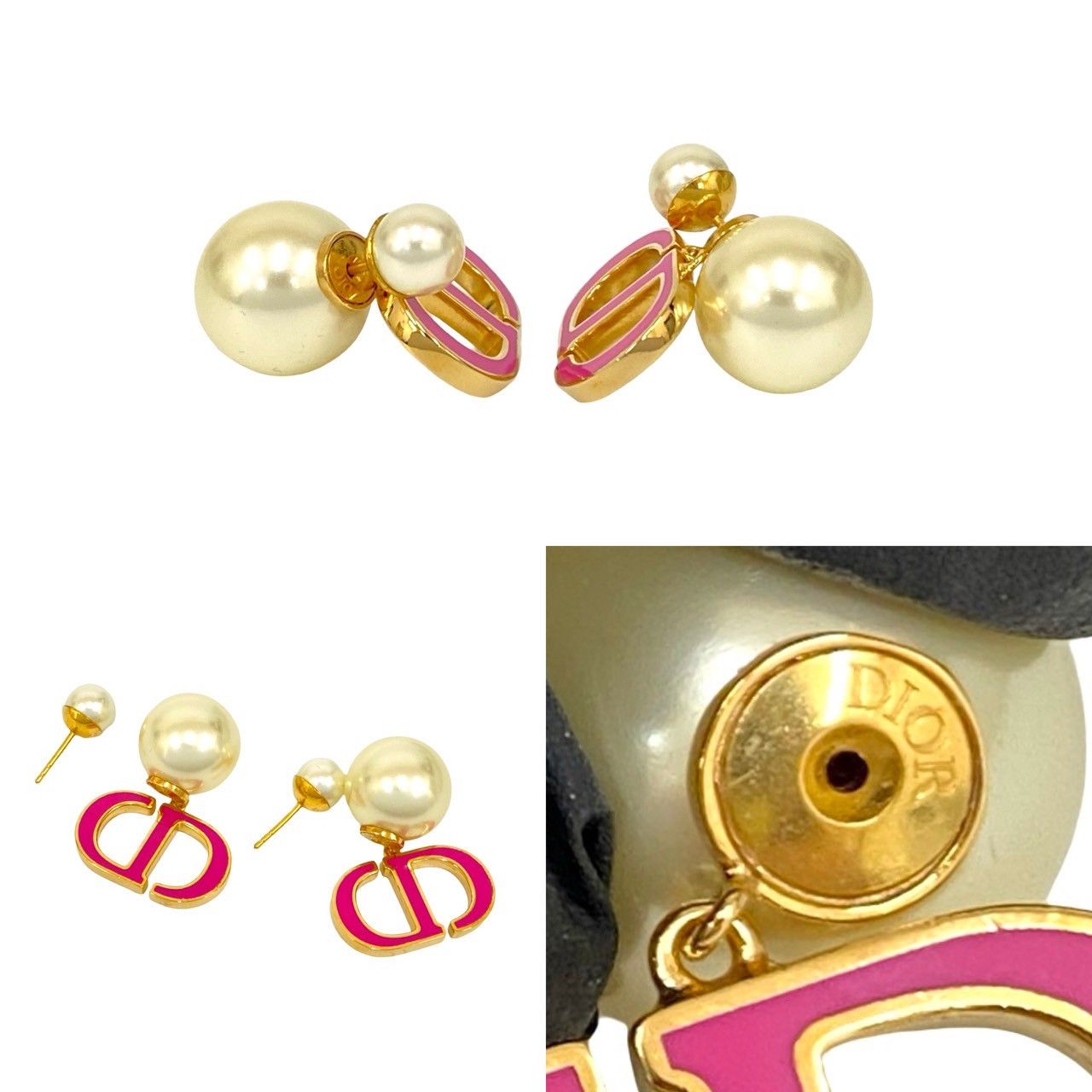 Dior Dior Christian Dior CD Logo Pearl Earrings Metal Earrings DUTY FREE for USA Size ONE SIZE - 3 Thumbnail