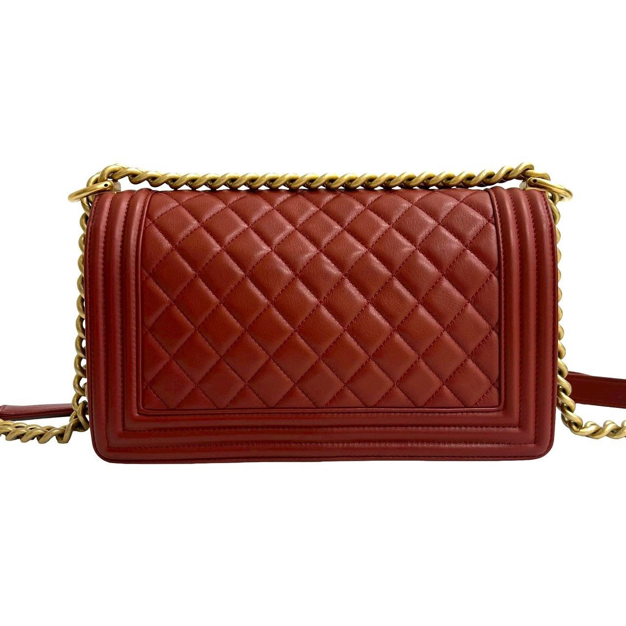 Chanel Chanel Chanel Boy Chanel Lambskin Shoulder Bag Leather Shoulder Bag DUTY FREE for USA Size ONE SIZE - 4 Thumbnail