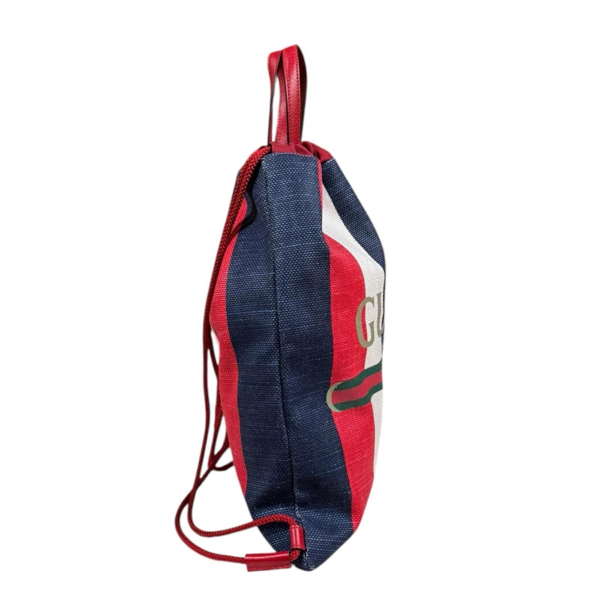 Gucci Pre-owned Gucci Drawstring Bag, Backpack/Daypack, Canvas 473872, Women's Size ONE SIZE - 4 Thumbnail