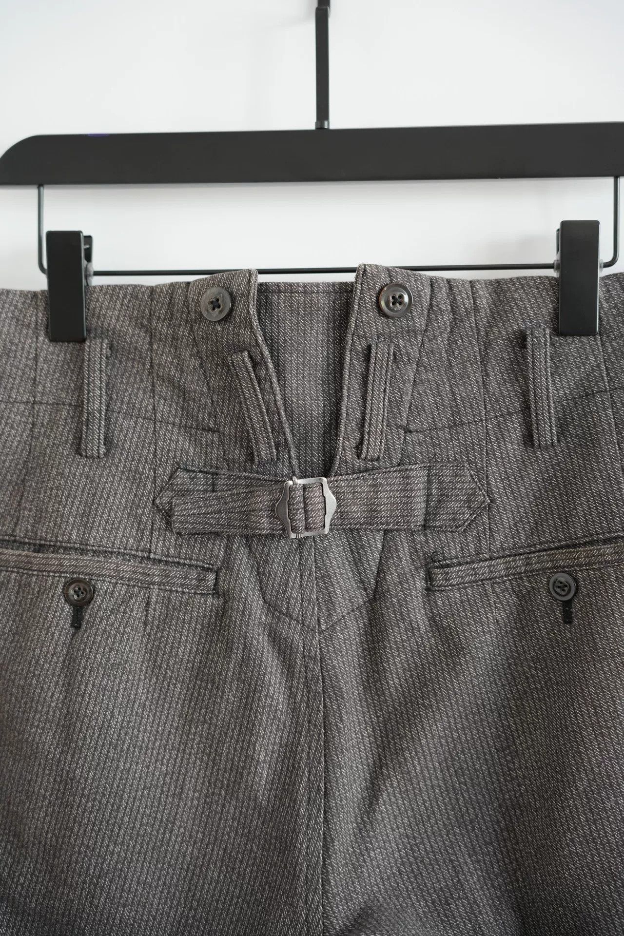 Yohji Yamamoto yohji yamamoto gray striped flared trousers Size US 28 / EU 44 - 4 Thumbnail
