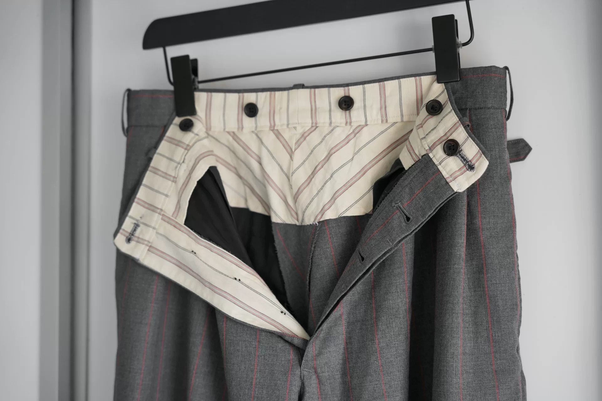 Yohji Yamamoto Yohji Yamamoto Gray Orange Striped Pants Size US 31 - 3 Thumbnail