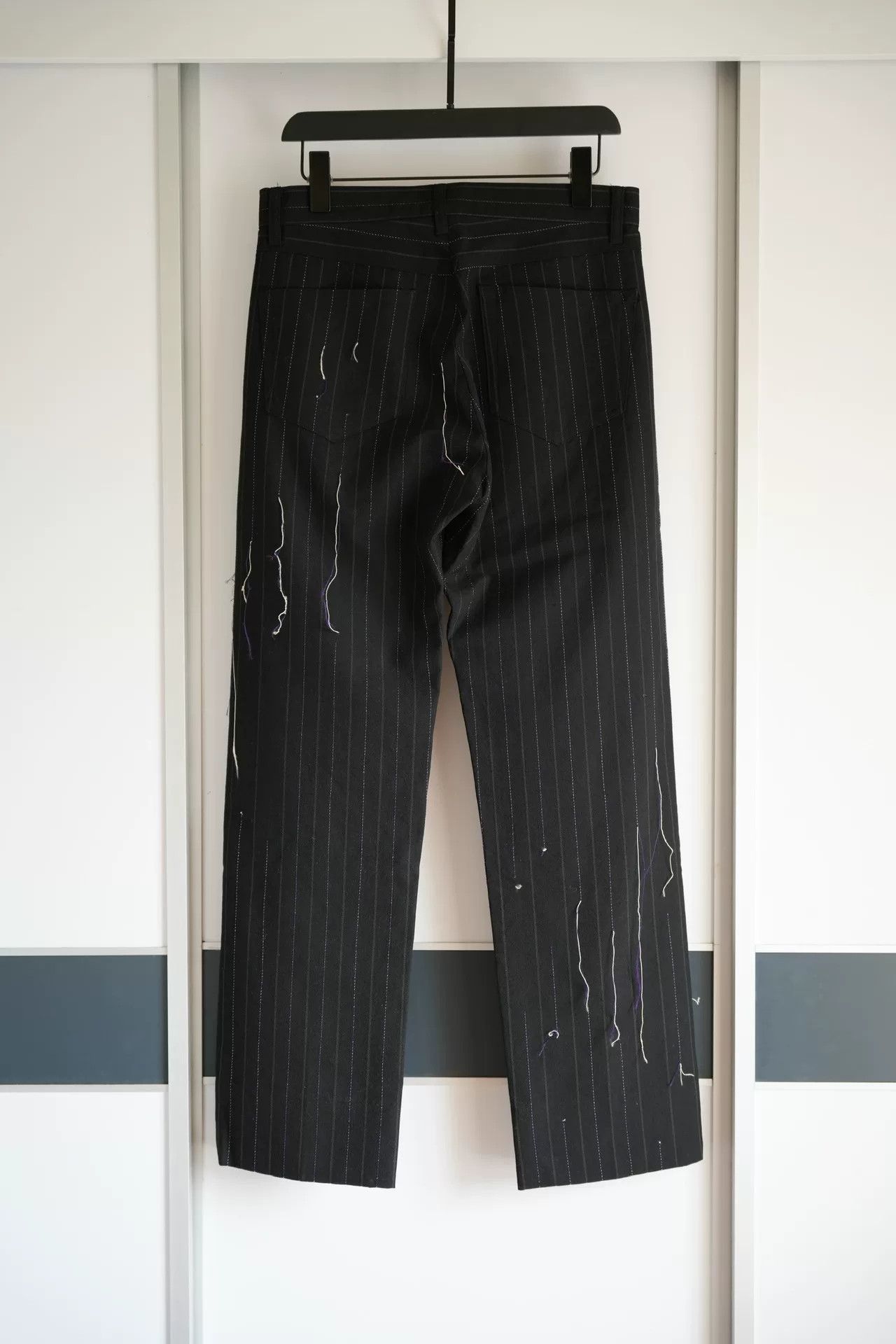 Yohji Yamamoto Yohji Yamamoto Striped Wool Trousers Size US 31 - 2 Thumbnail
