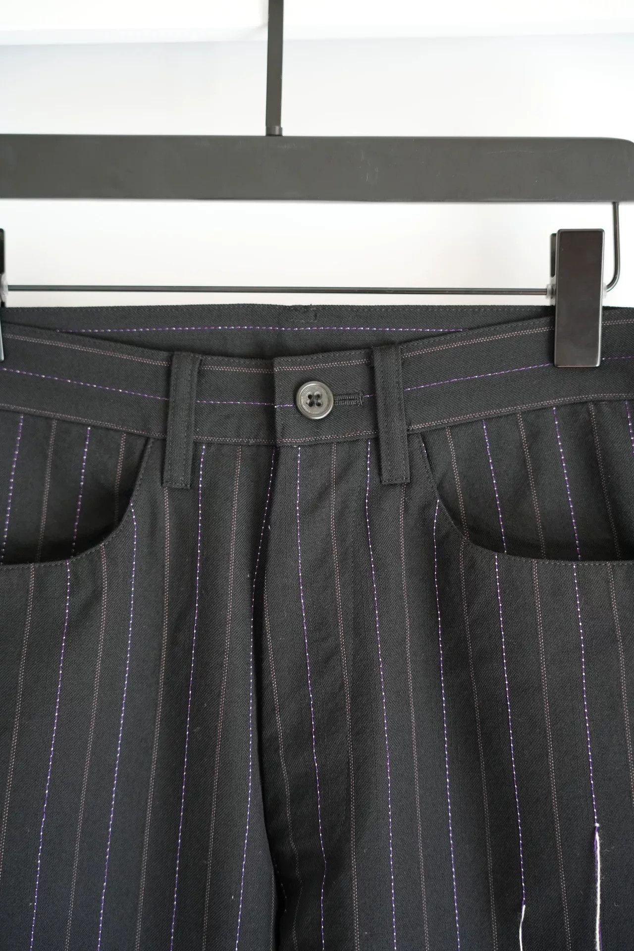 Yohji Yamamoto Yohji Yamamoto Striped Wool Trousers Size US 31 - 4 Thumbnail