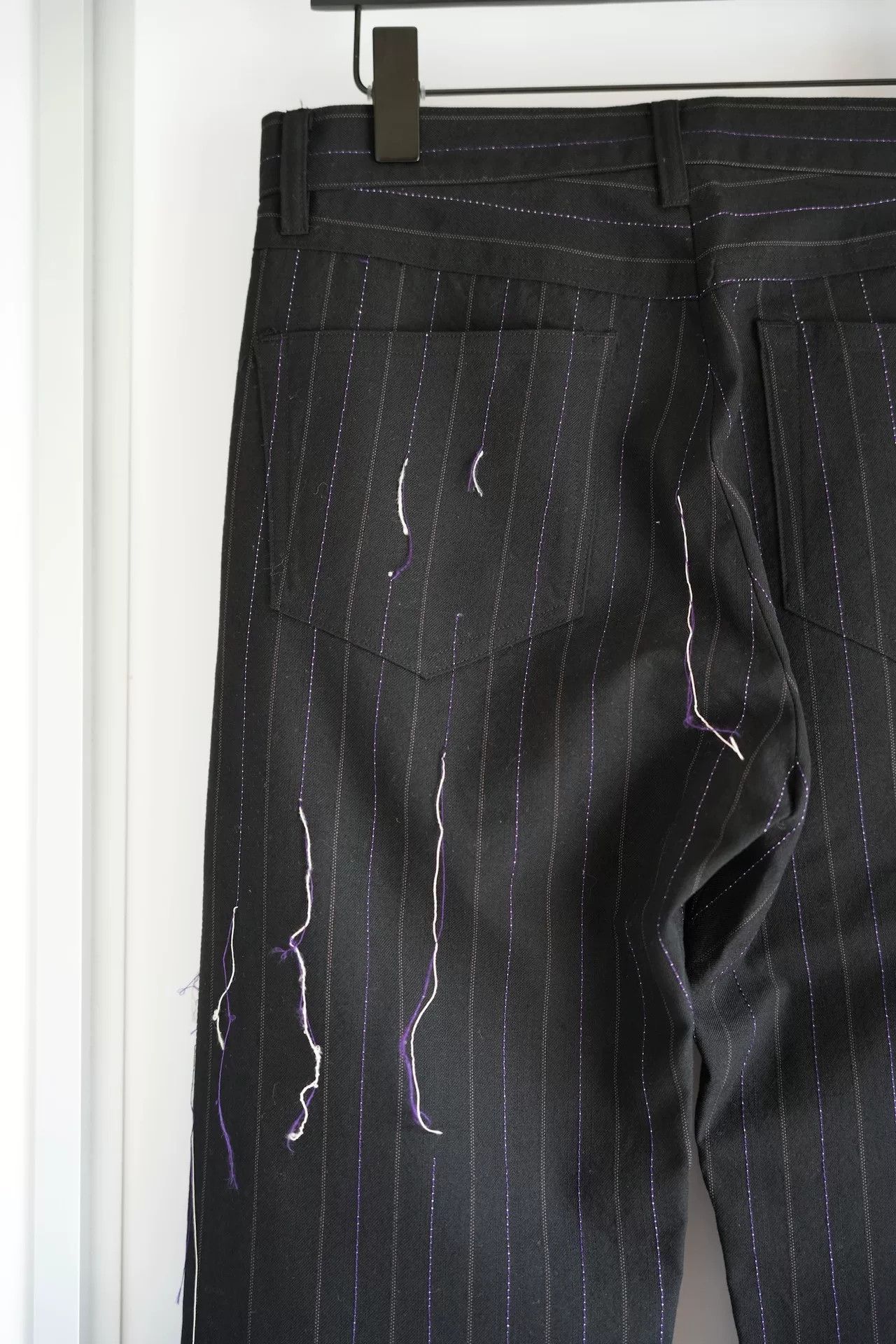 Yohji Yamamoto Yohji Yamamoto Striped Wool Trousers Size US 31 - 6 Thumbnail