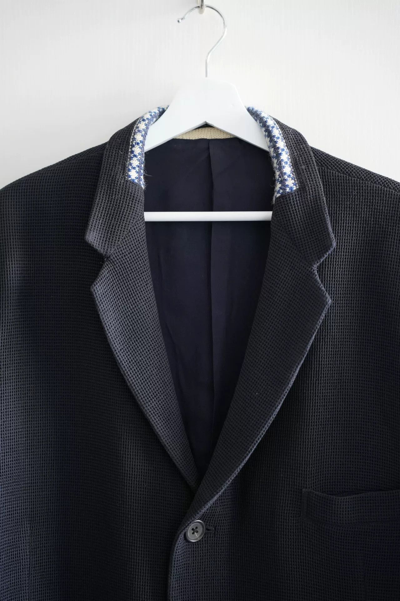 Yohji Yamamoto Yohji Yamamoto Blue White Woven Suit Jacket Size US M / EU 48-50 / 2 - 4 Thumbnail