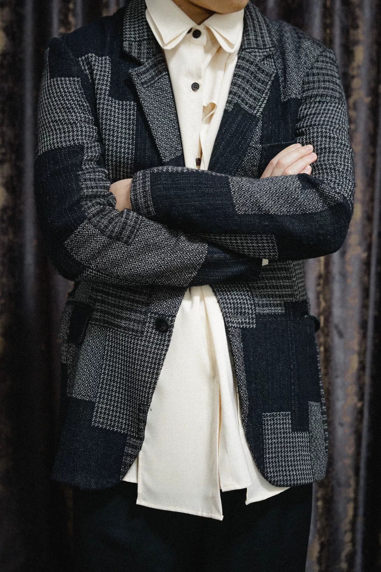 Yohji Yamamoto yohji yamamoto patchwork wool blazer Size US S / EU 44-46 / 1 - 4 Thumbnail