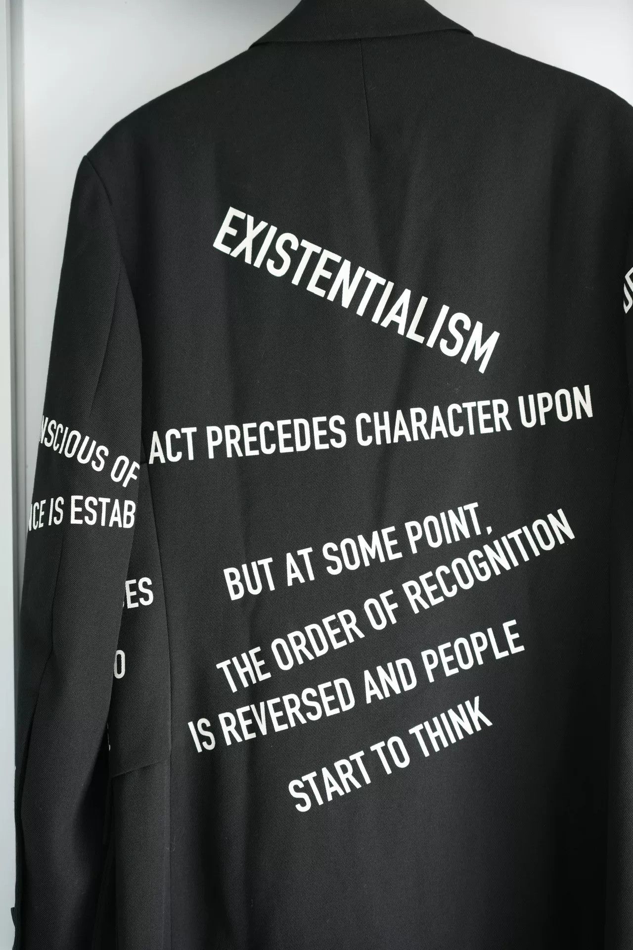Yohji Yamamoto Yohji Yamamoto Black Suit with Statements Size US S / EU 44-46 / 1 - 6 Thumbnail